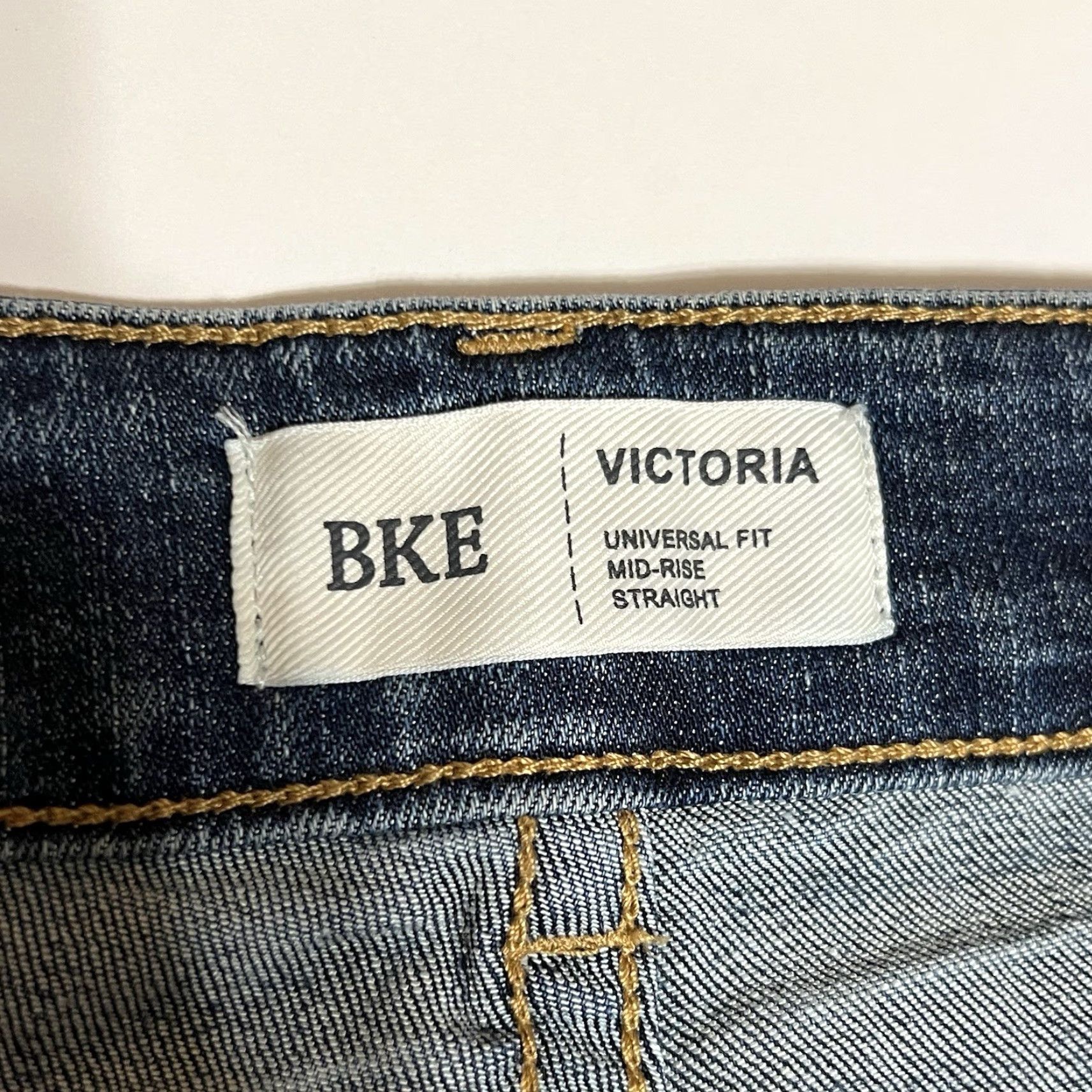 BKE BKE Victoria Straight Jeans Womens 35x32 Blue Mid Rise Stretch Denim Denim Straight Size 24" / US 00 / IT 34 - 7 Thumbnail