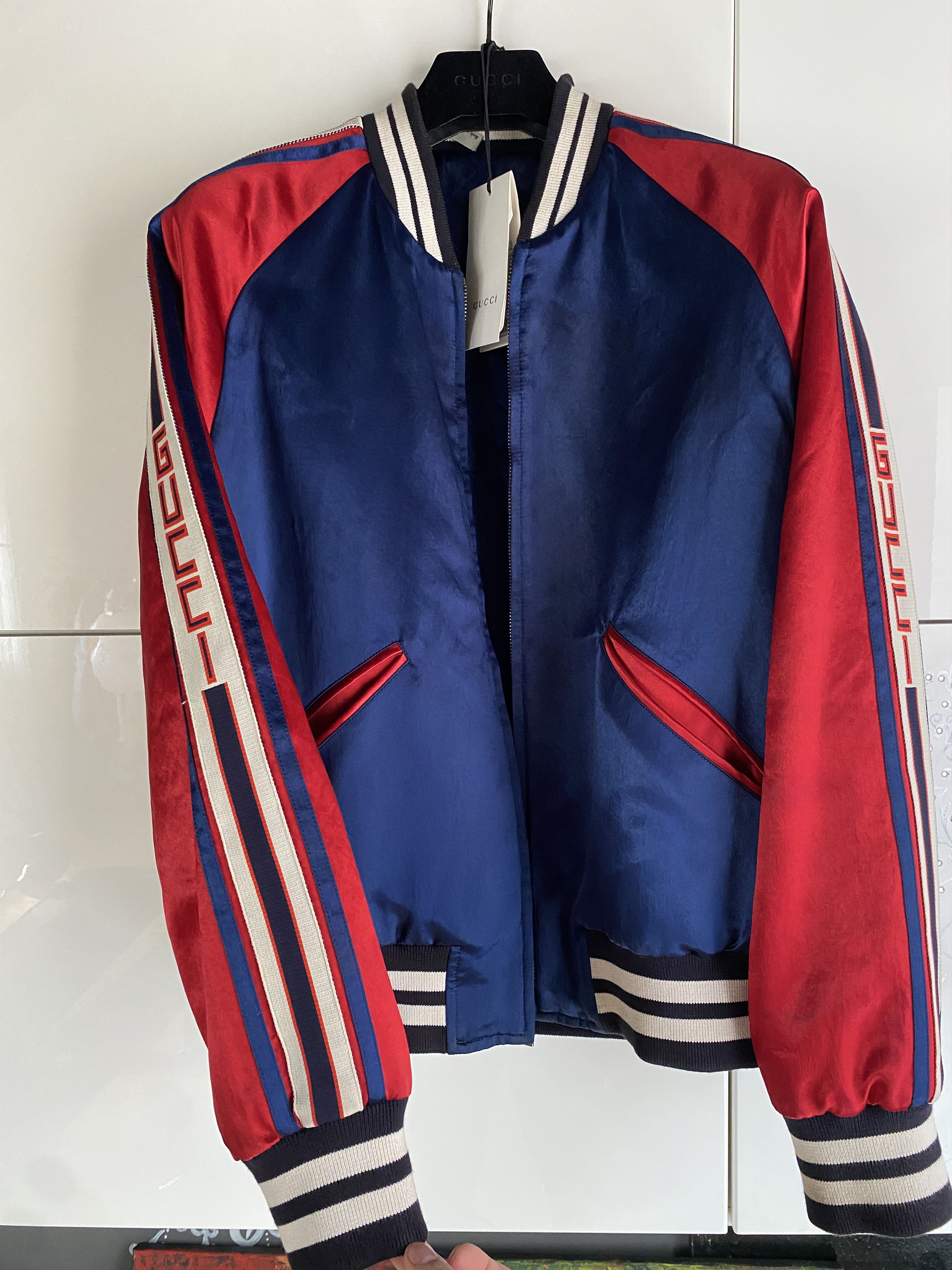 Gucci reversible bomber jacket