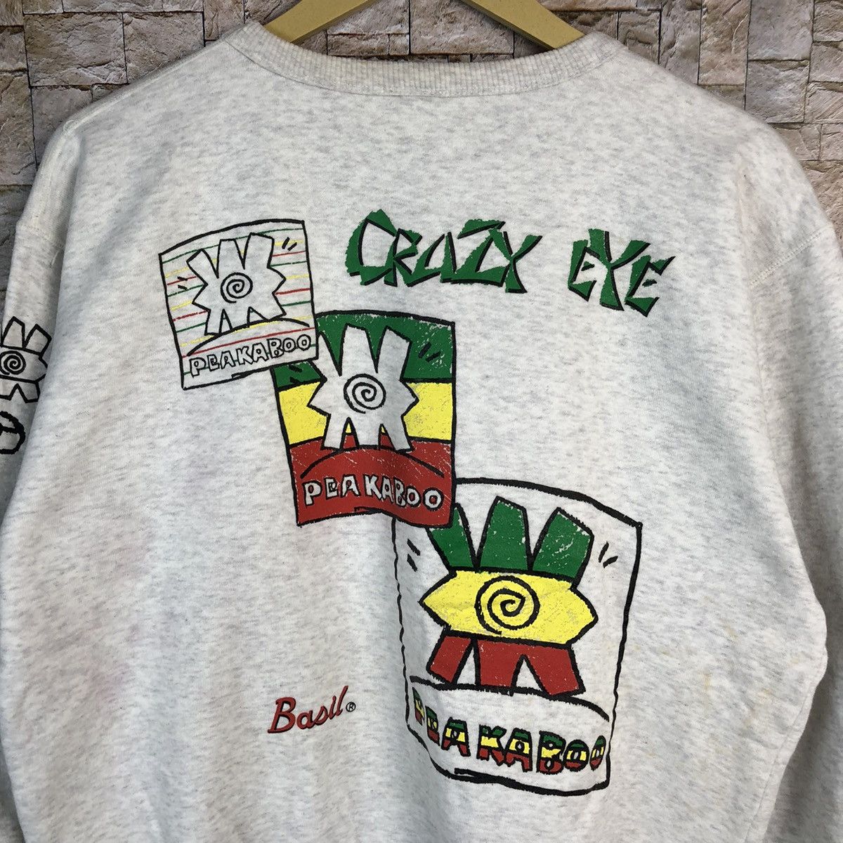 Japanese Brand × Vintage Peakaboo rasta Reggie Grey Sweatshirt #A557 Size US M / EU 48-50 / 2 - 16 Thumbnail