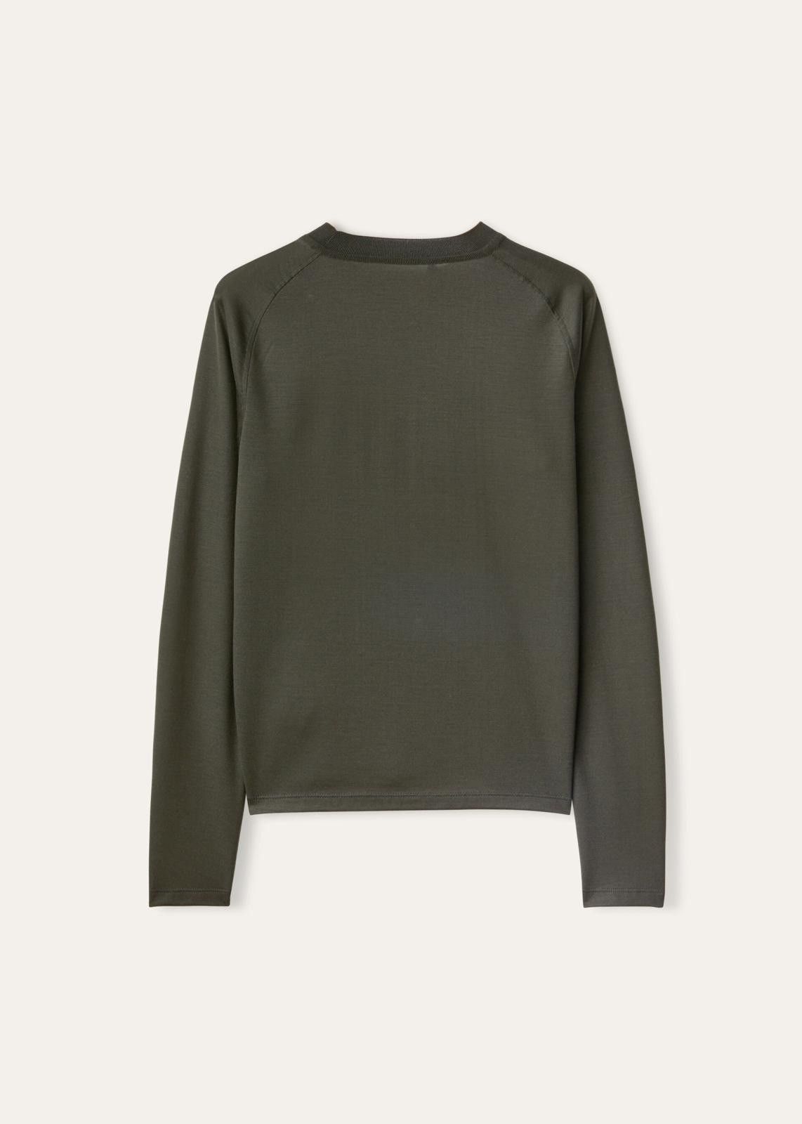 Loro Piana o1srvl11e0125 FAN6591 Tadami T-Shirt in Dark Green Size S / US 4 / IT 40 - 2 Thumbnail