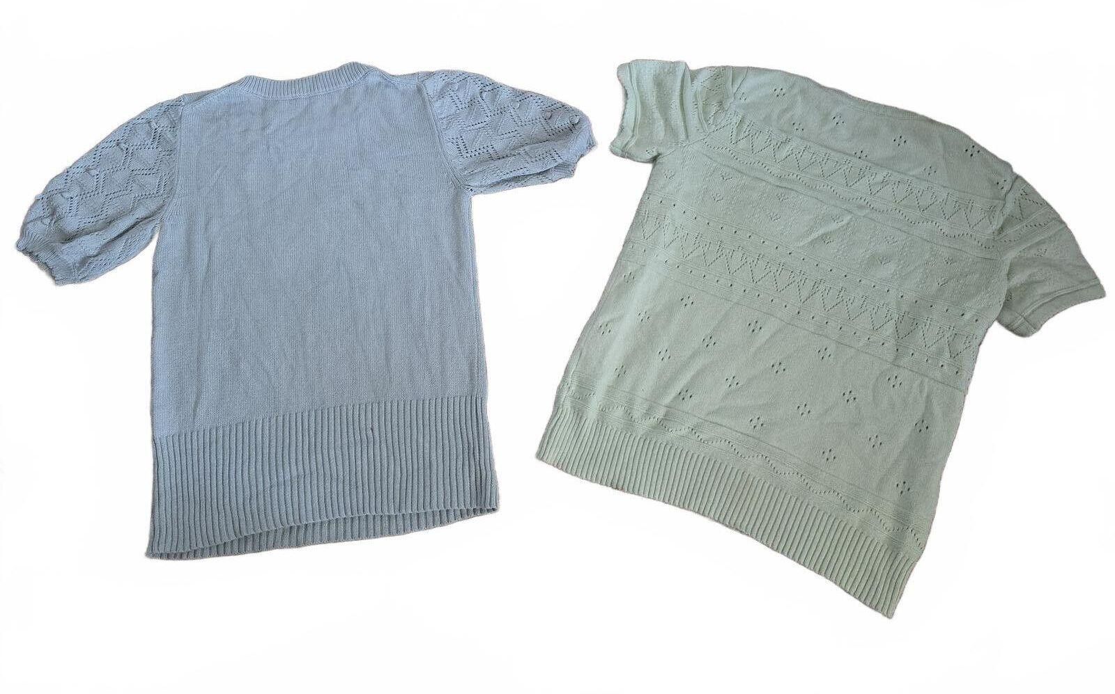 Unknown London Vintage Style Green & Light Blue Knit Sweaters Small Size S Size S / US 4 / IT 40 - 2 Thumbnail