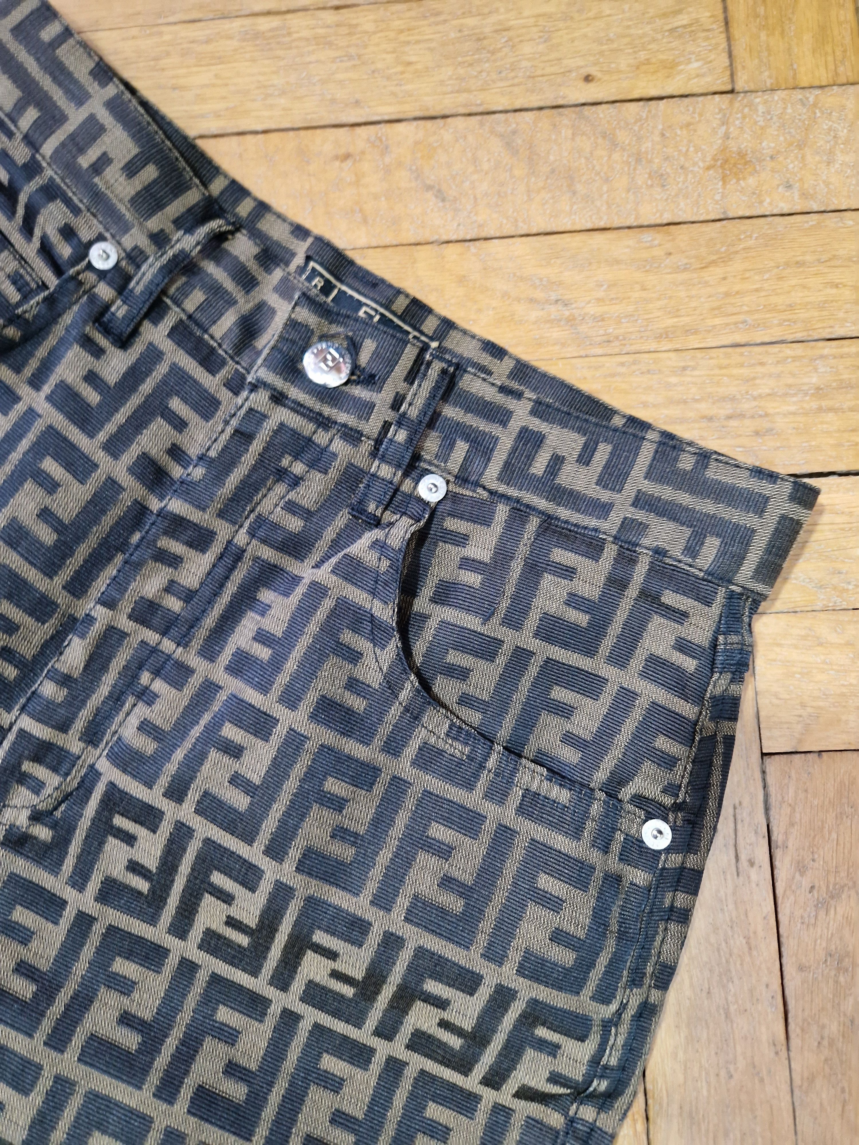 Fendi × Vintage Fendi zucca monogram pants Size 26" / US 2 / IT 38 - 15 Thumbnail