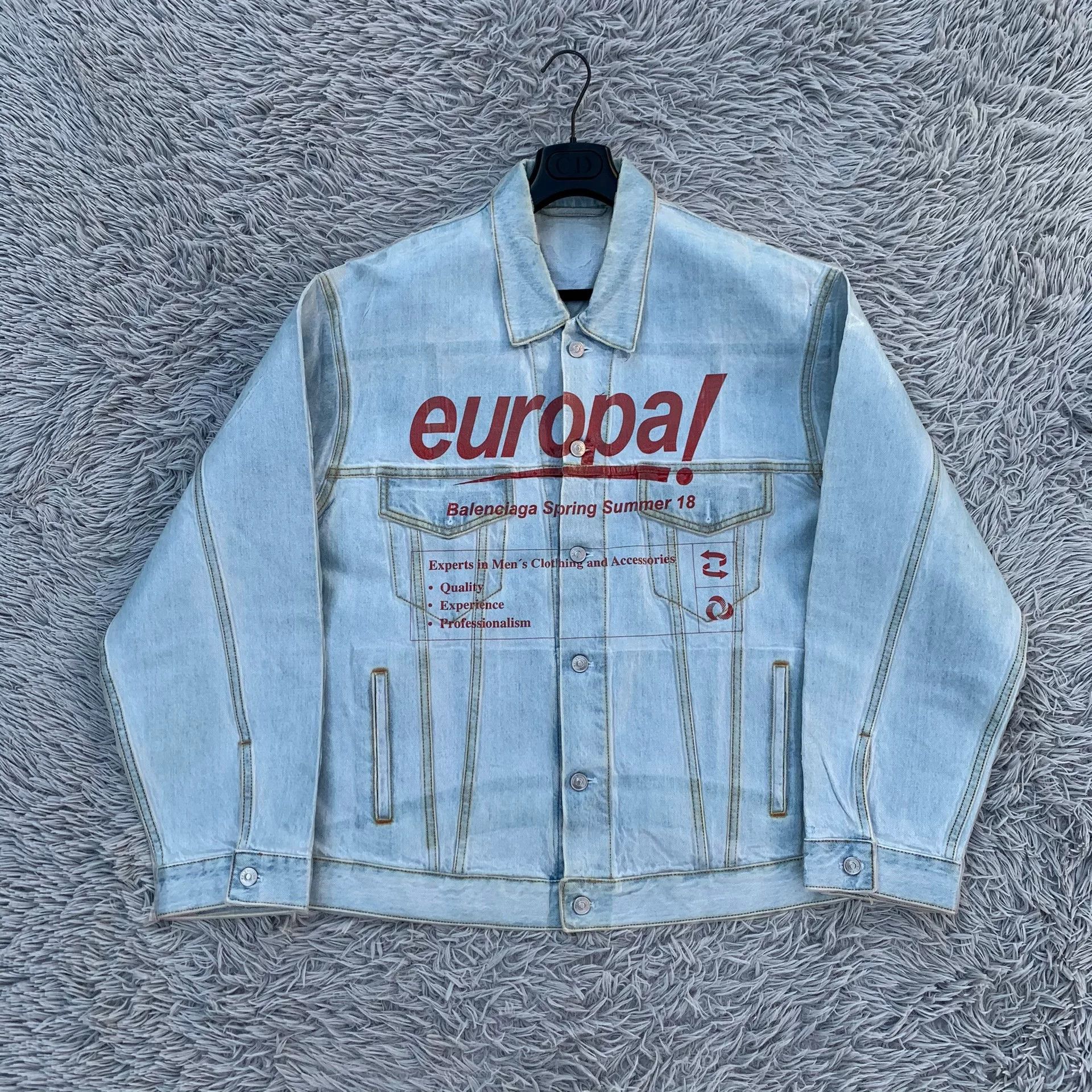 Balenciaga Balenciaga 18SS Coated Denim Jacket Size US S / EU 44-46 / 1 - 1 Thumbnail