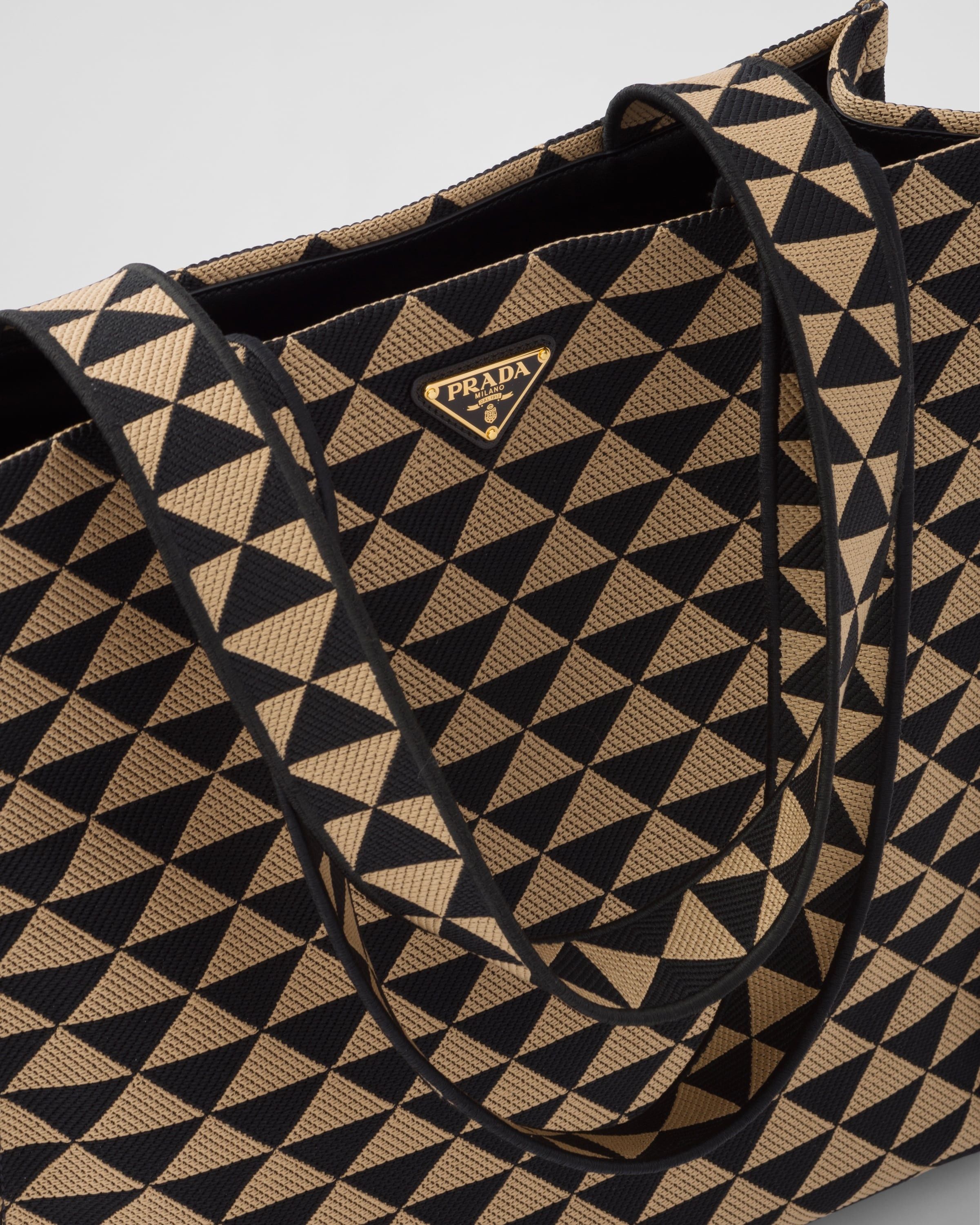Prada o1bcso1str1025 Size: OS / Jacquard Symbole Bag Beige/Black Size ONE SIZE - 7 Thumbnail