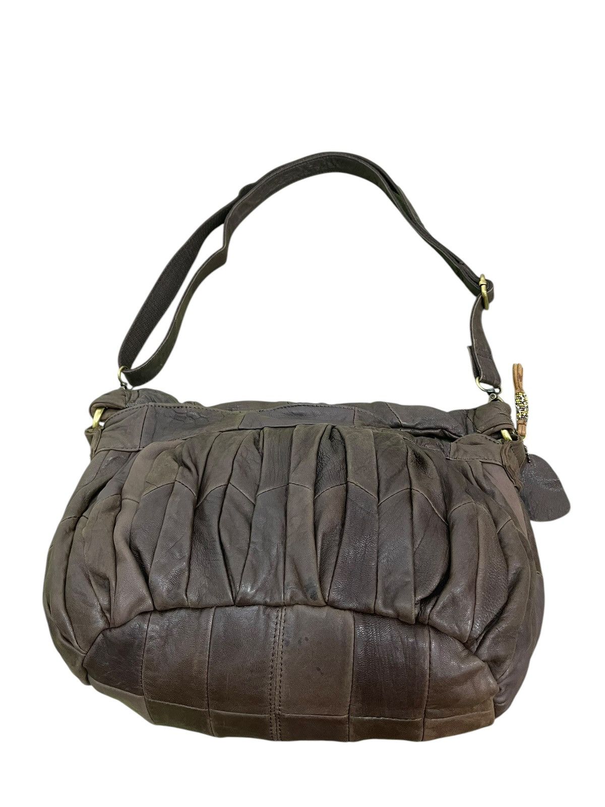 Full Leather Janis Market Pleated Hand Shoulder Bag 1🟩6
