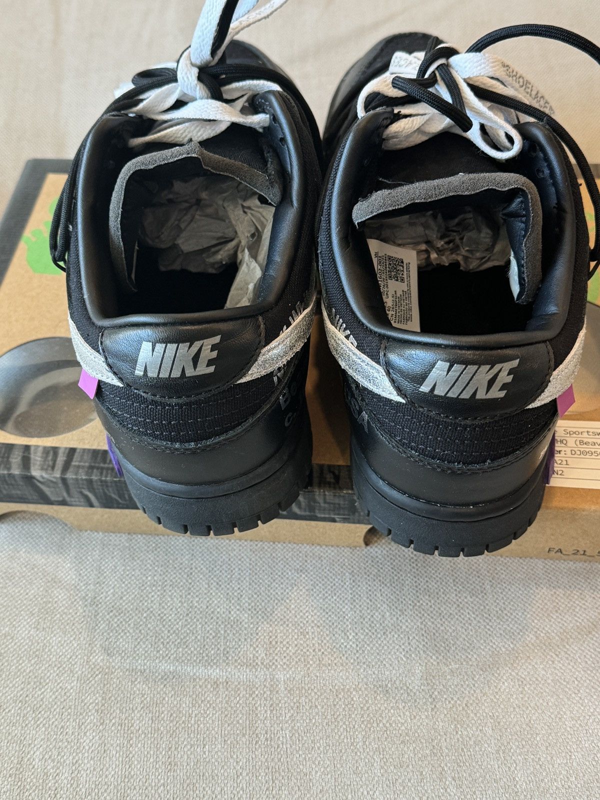 Nike × Off-White Nike x Off-White Dunk Low Lot 50 Sneaker Size US 8.5 / EU 41-42 - 6 Thumbnail