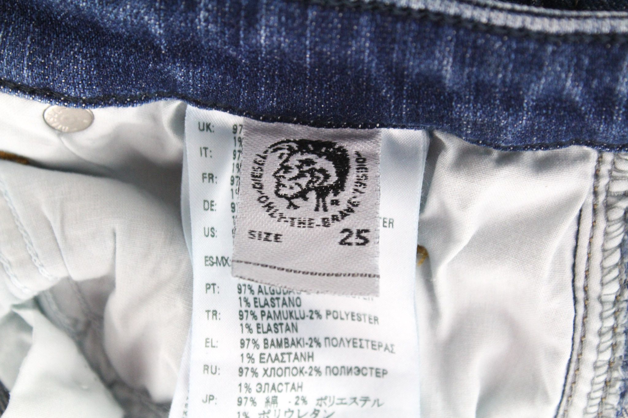 Diesel BABHILA 089AH W25/L30 Dark Blue Buttoned Jeans 72469 Size 25" / US 0 / IT 36 - 7 Thumbnail