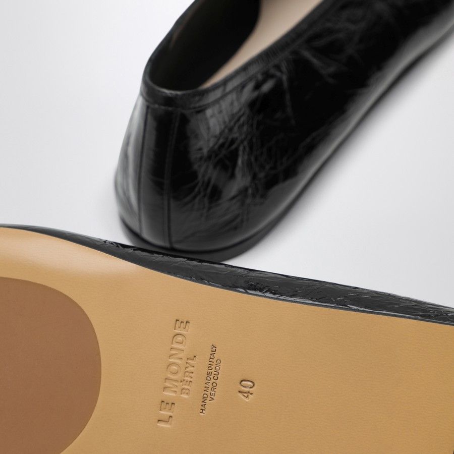 Le Monde Beryl o1d2blof0824 Luna Leather Slipper in Black Size US 8 / IT 38 - 5 Thumbnail