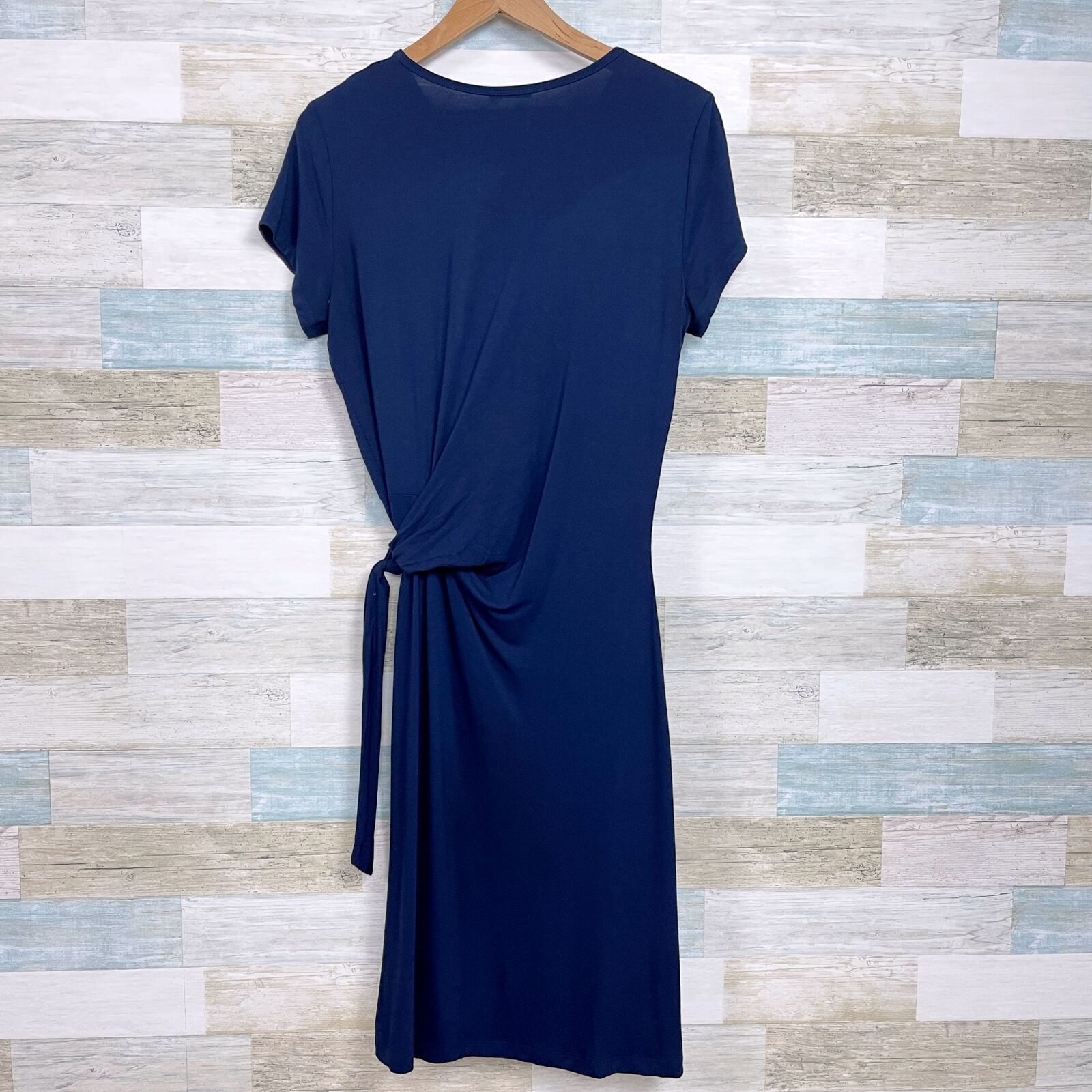 J.McLaughlin J McLaughlin Elora Side Tie Sheath Dress Blue Jersey Women M Size M / US 6-8 / IT 42-44 - 4 Thumbnail