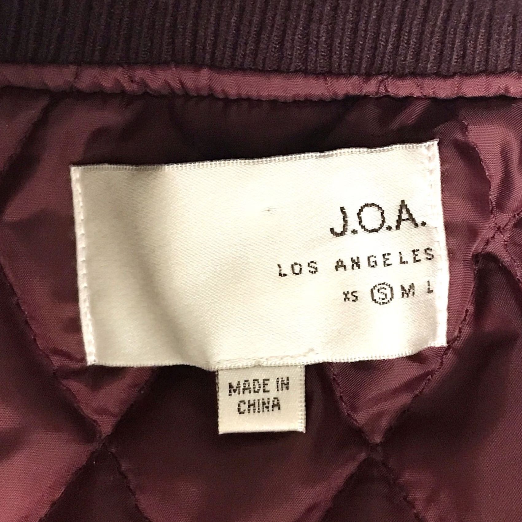 Vintage J.O.A. Los Angeles Women Burgundy Faux Fur Zip Varsity Bomber Jacket Coat S Size S / US 4 / IT 40 - 3 Thumbnail