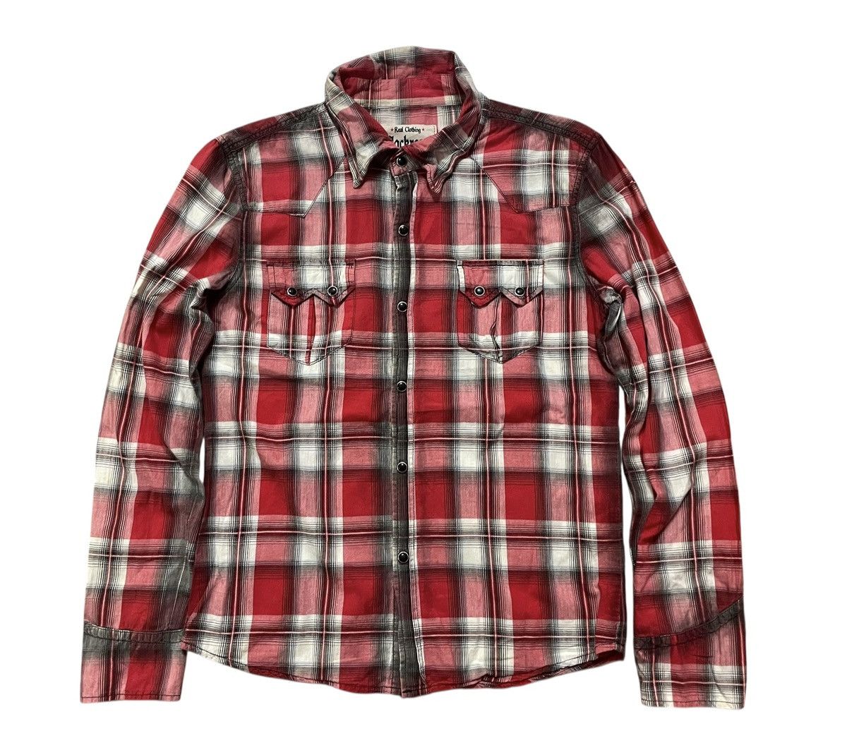 JACKROSE Jackrose Flanel Tshirt with Pearl Button Size US M / EU 48-50 / 2 - 2 Thumbnail