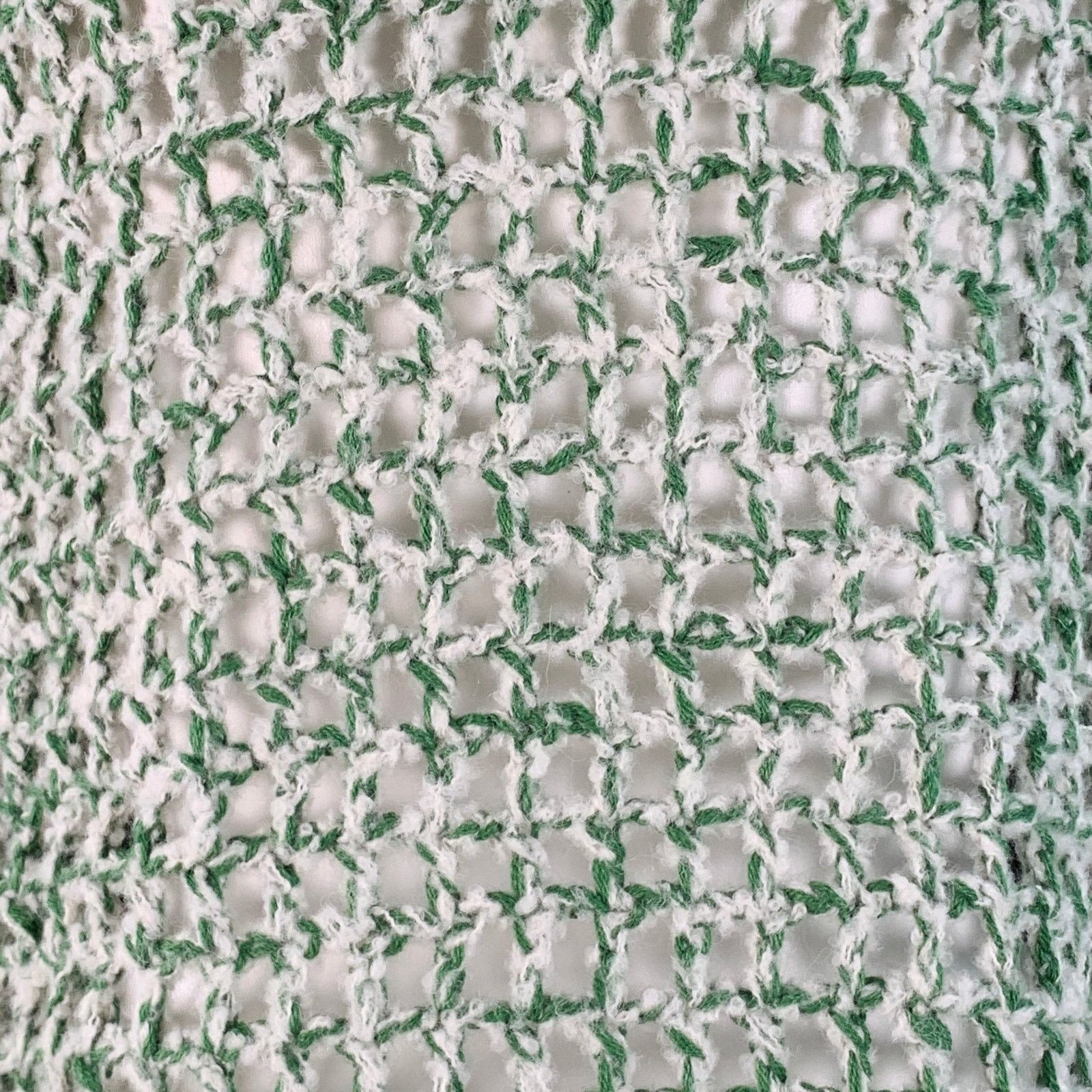 NSF Black Green White Cotton Distressed Mesh Back Crew Neck Size XS / US 0-2 / IT 36-38 - 4 Thumbnail