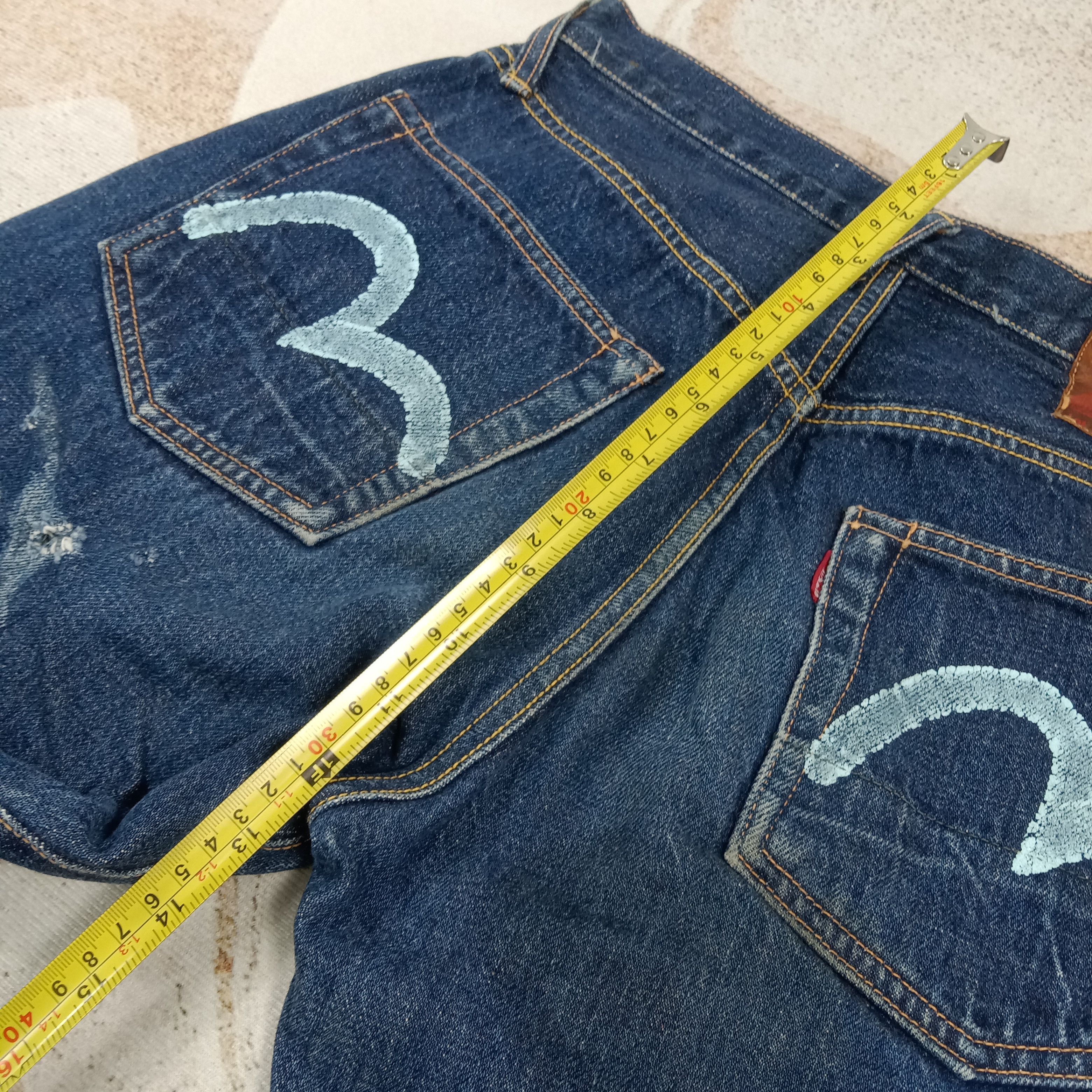 Evisu Evis Jeans Selvedge Daicock Custom Denim Jeans C280N24 Size 25" / US 0 / IT 36 - 11 Thumbnail