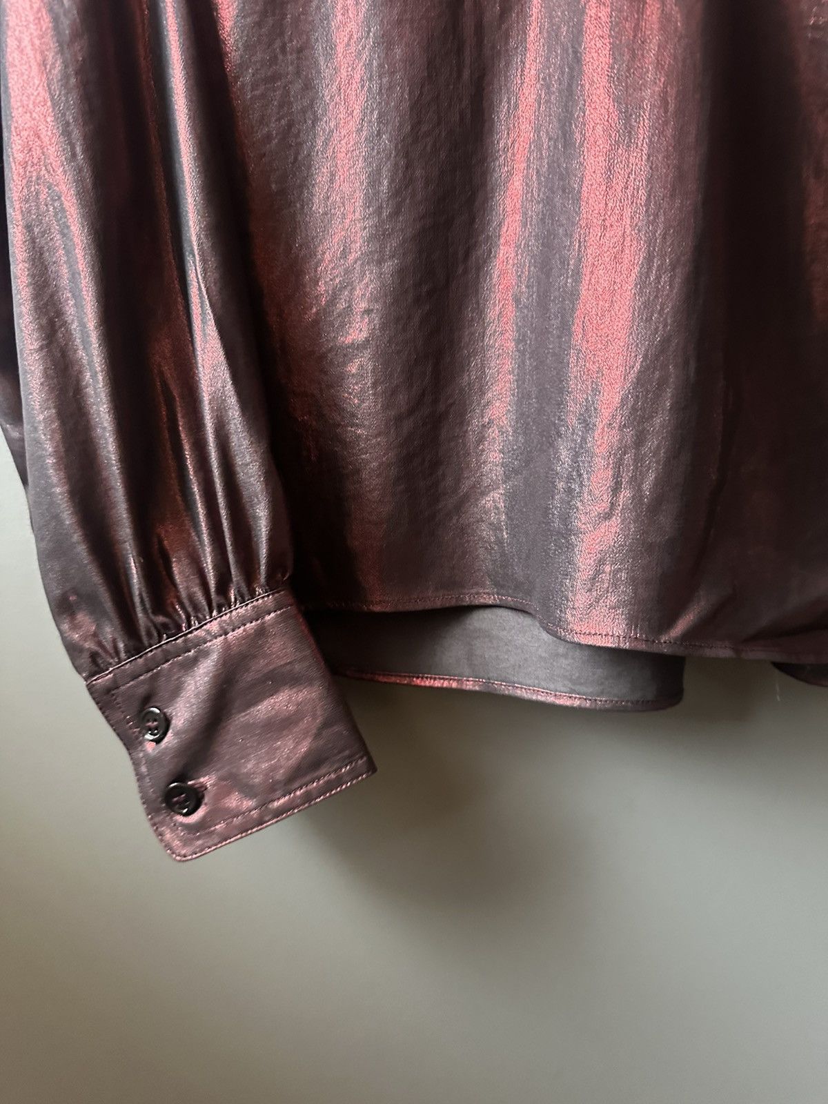Isabel Marant Etoile Isabel Marant Etoile Bright Burgundy Shine Blouse Shirt Size S / US 4 / IT 40 - 5 Thumbnail