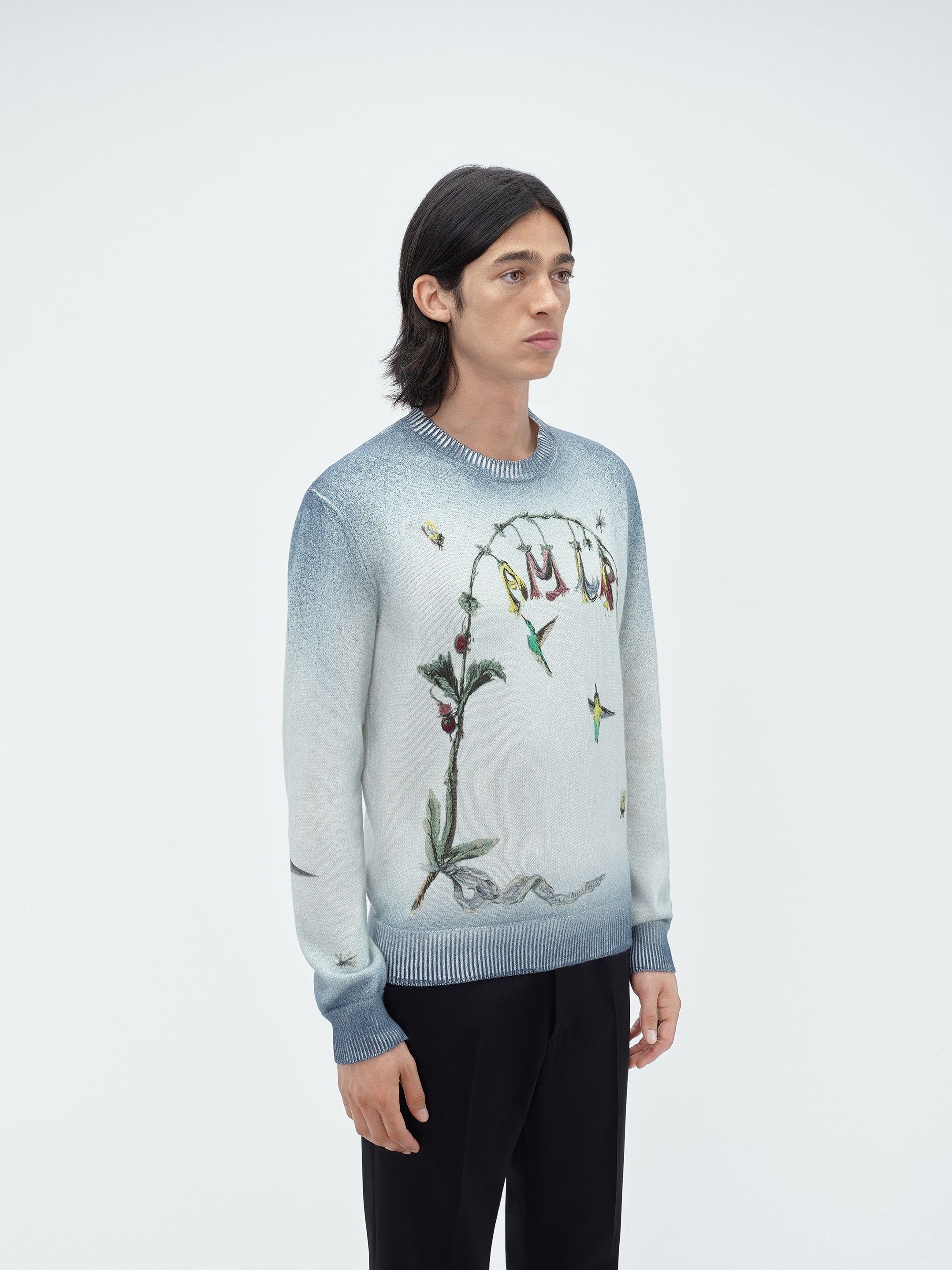 Amiri o1s1wg110525 Embroidered Hummingbird Crewneck Sweater Size US S / EU 44-46 / 1 - 3 Thumbnail