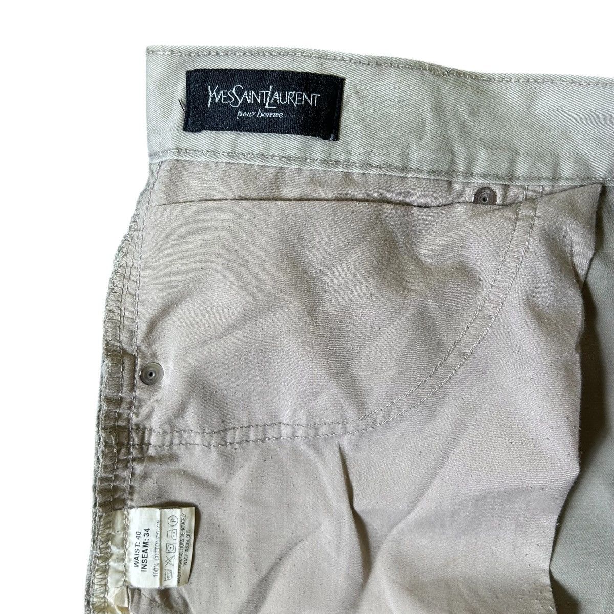 Yves Saint Laurent Vintage Yves Saint Laurent Big Logo Pants Size US 37 - 7 Thumbnail