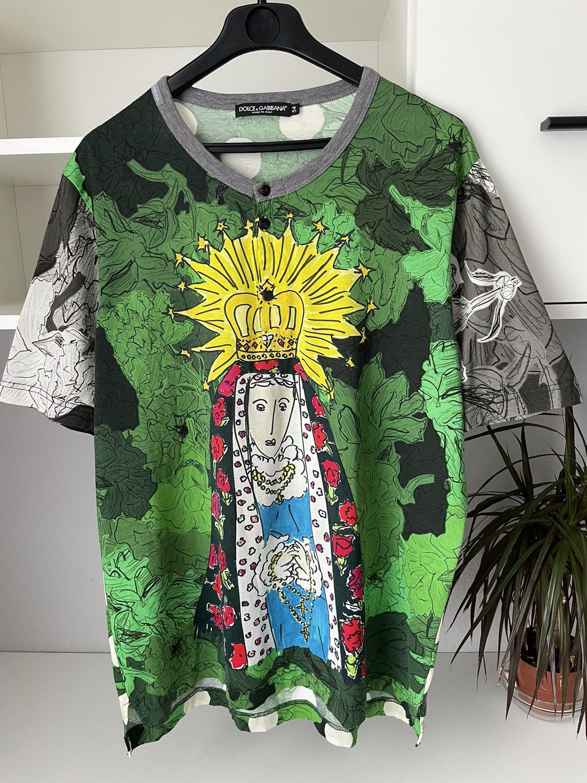 Dolce & Gabbana Dolce & Gabbana Virgin Mary Archive T-Shirt Full Print Size US L / EU 52-54 / 3 - 3 Thumbnail
