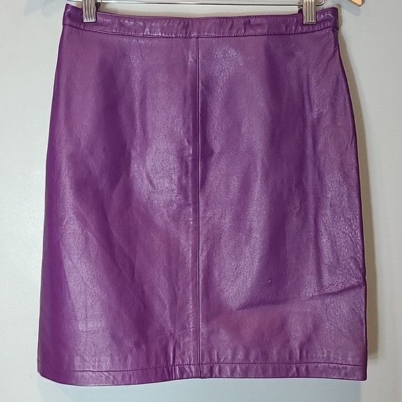 Vintage GENUINE LEATHER leather jacket and skirt set Womens 10 Punk Size L / US 10 / IT 46 - 6 Thumbnail