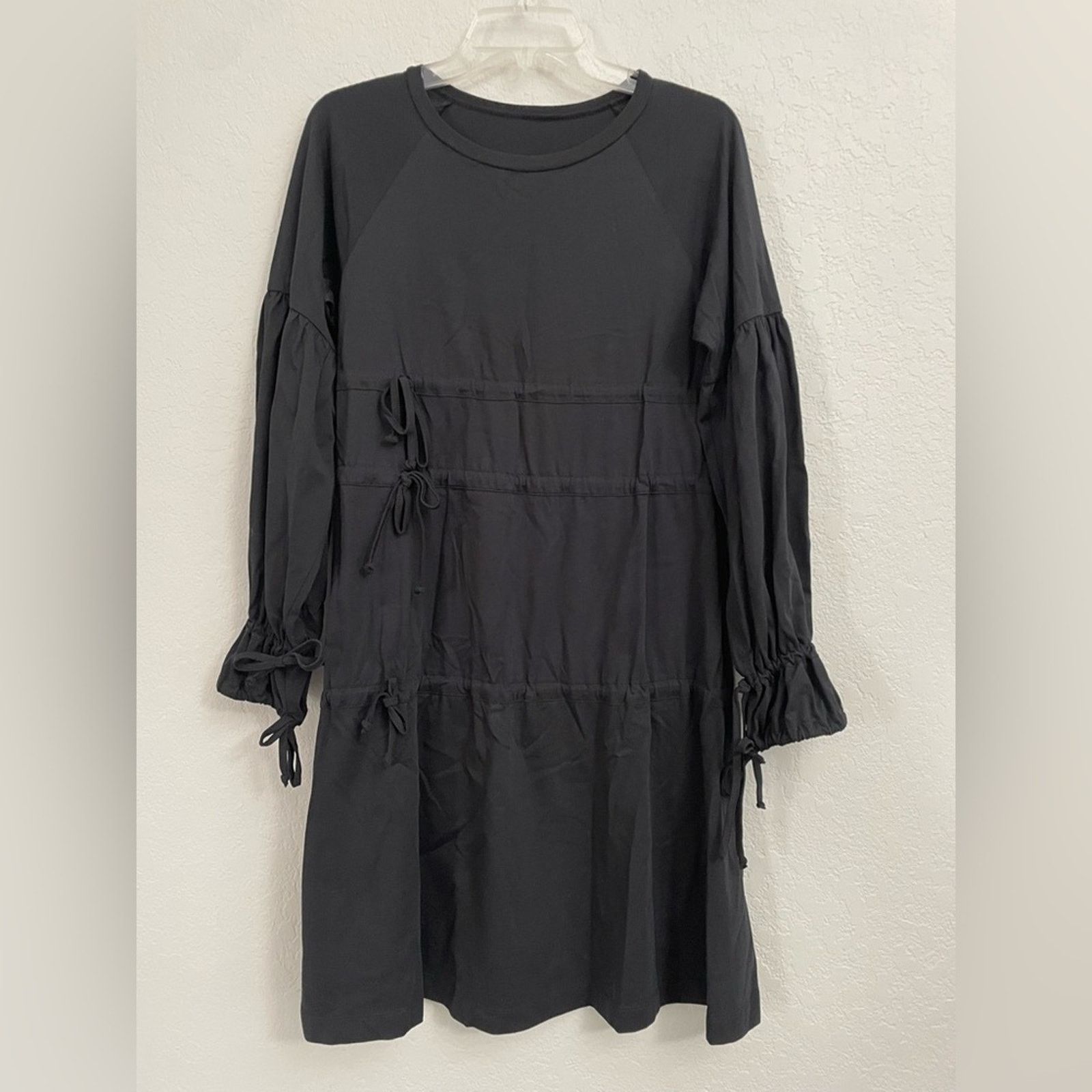 MM6 MM6 Maison Margiela Tiered Tie L/S Black Dress Women’s XS Size XS / US 0-2 / IT 36-38 - 1 Thumbnail