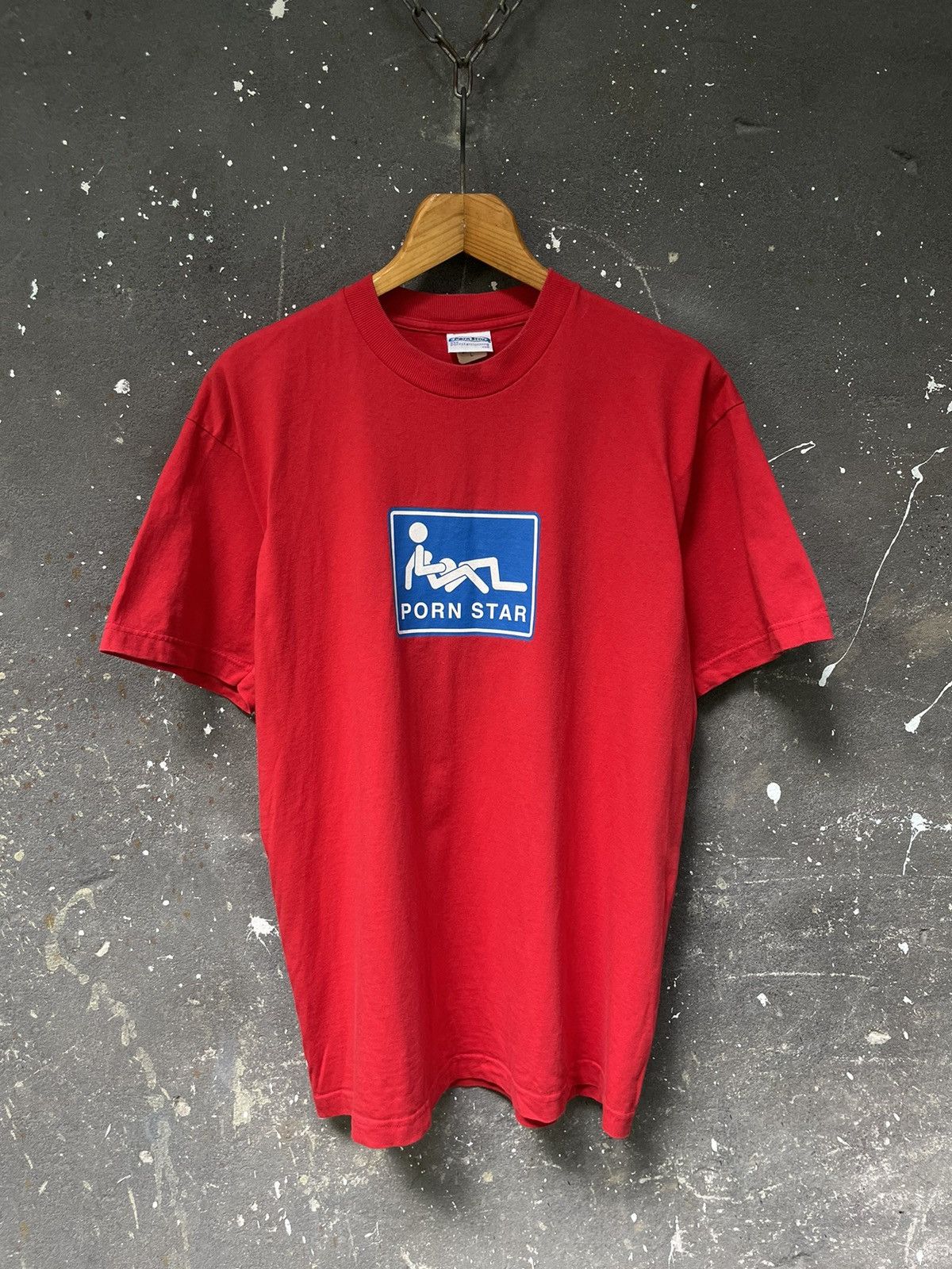 Vintage Vintage 90’s PornStar T-Shirt Red Skateboarding RARE Size US L / EU 52-54 / 3 - 1 Thumbnail