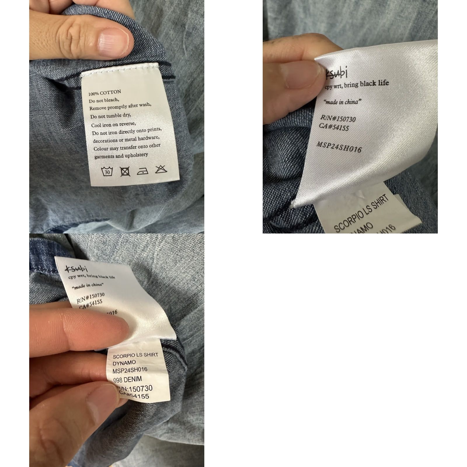 Ksubi Ksubi Shirt Denim Button-Up Long Sleeve Collared Snap Blue Light Washed Scorpion Overshirt XL Mens Regular Pocketed Size US XL / EU 56 / 4 - 9 Thumbnail