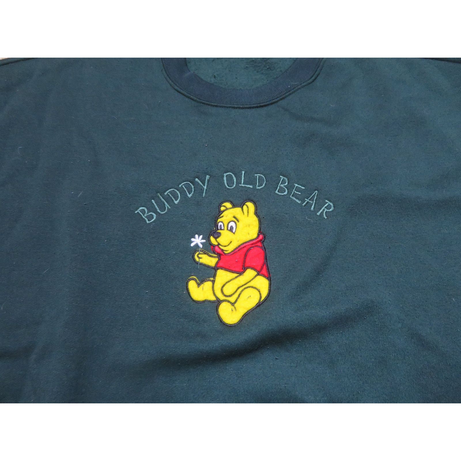 Other Winnie the Pooh Sweatshirt, Daisy Flower, Green Sz XL 1990s Size US XL / EU 56 / 4 - 2 Thumbnail