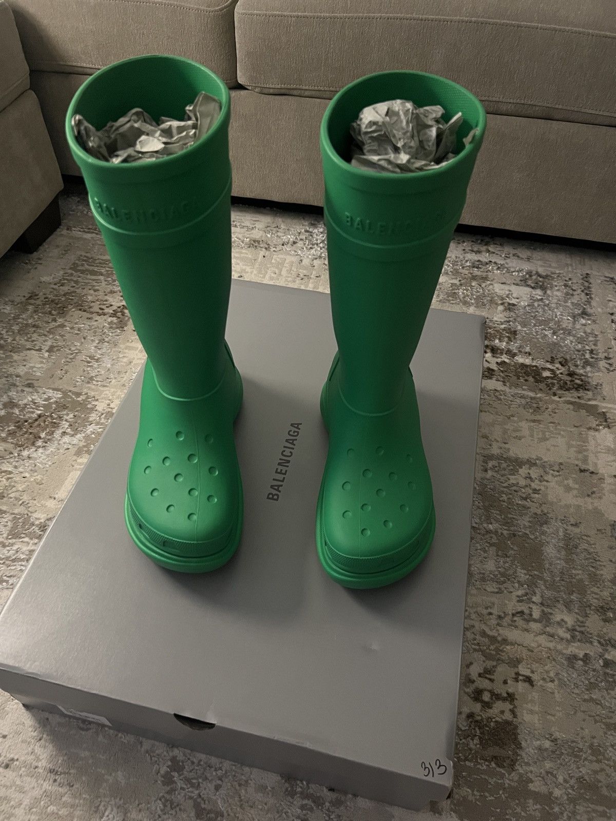 Balenciaga Balenciaga Croc Boots Size US 12 / IT 42 - 3 Thumbnail