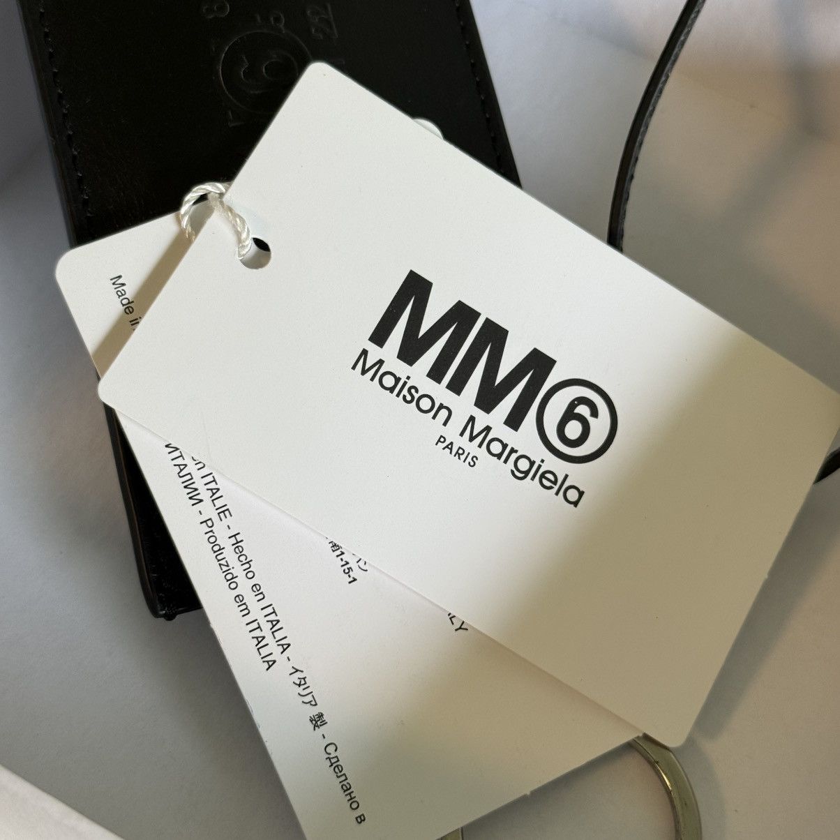 MM6 MM6 Maison Margiela Leather Key Tag Holder Size ONE SIZE - 6 Thumbnail