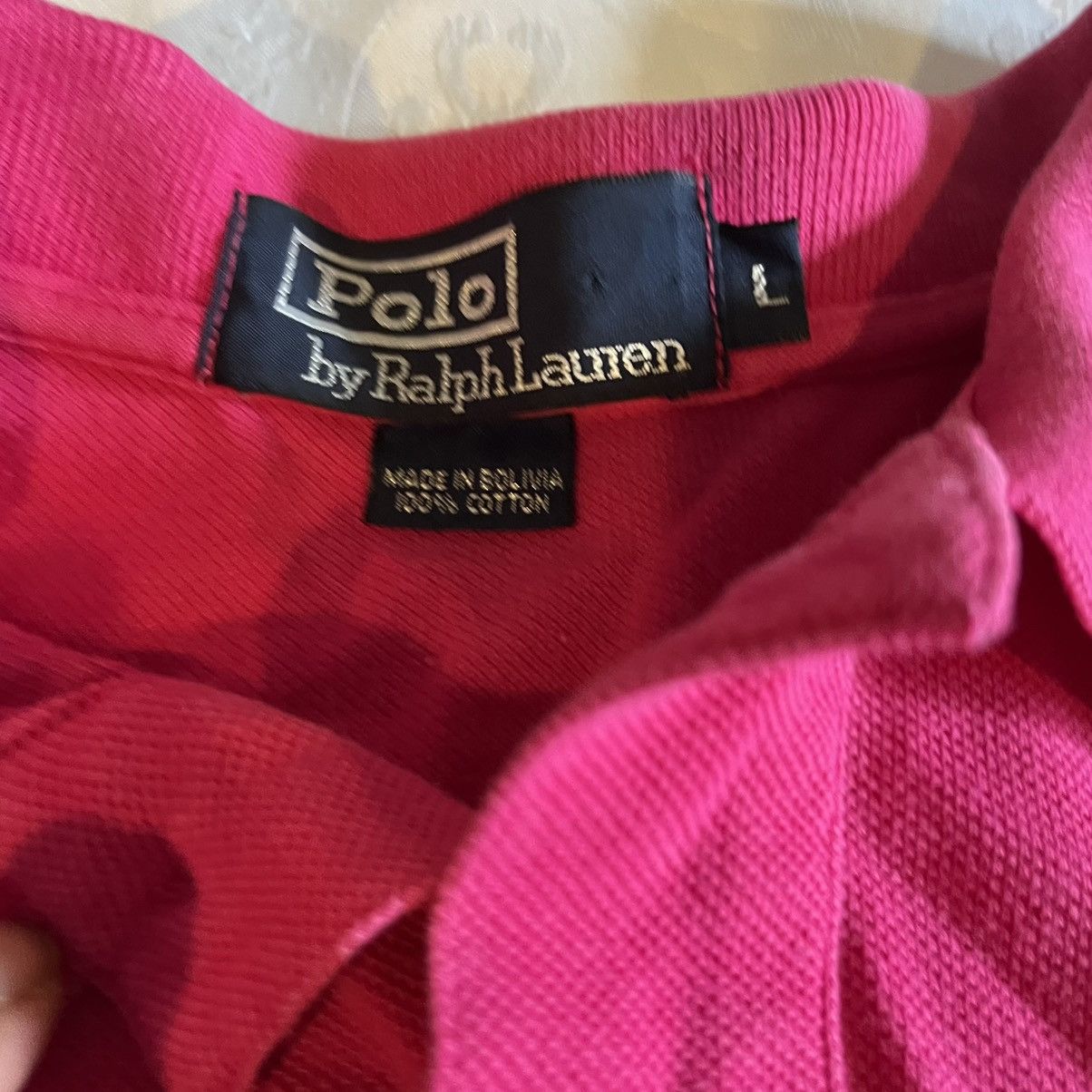 Polo Ralph Lauren Polo Ralph Lauren Custom Slim Fit Solid Mesh Hot Pink Size US L / EU 52-54 / 3 - 5 Thumbnail