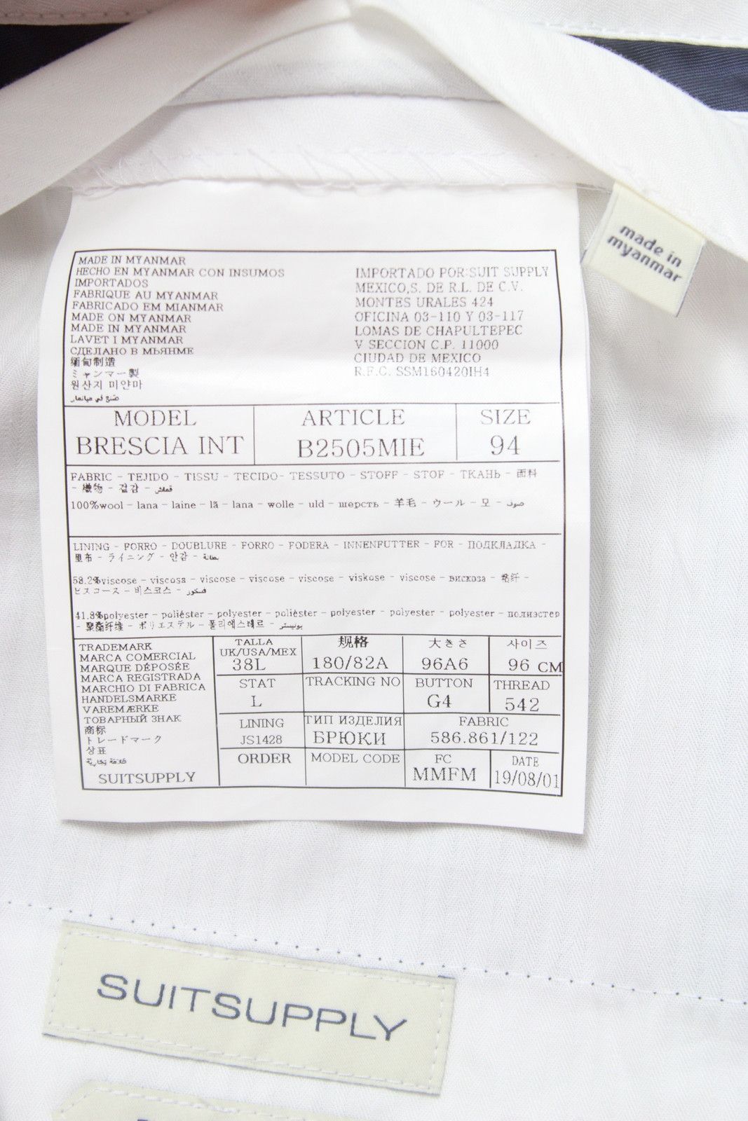 Suitsupply SUITSUPPLY Washington / Brescia Int Suit Men's UK 38L Size 38L - 9 Thumbnail