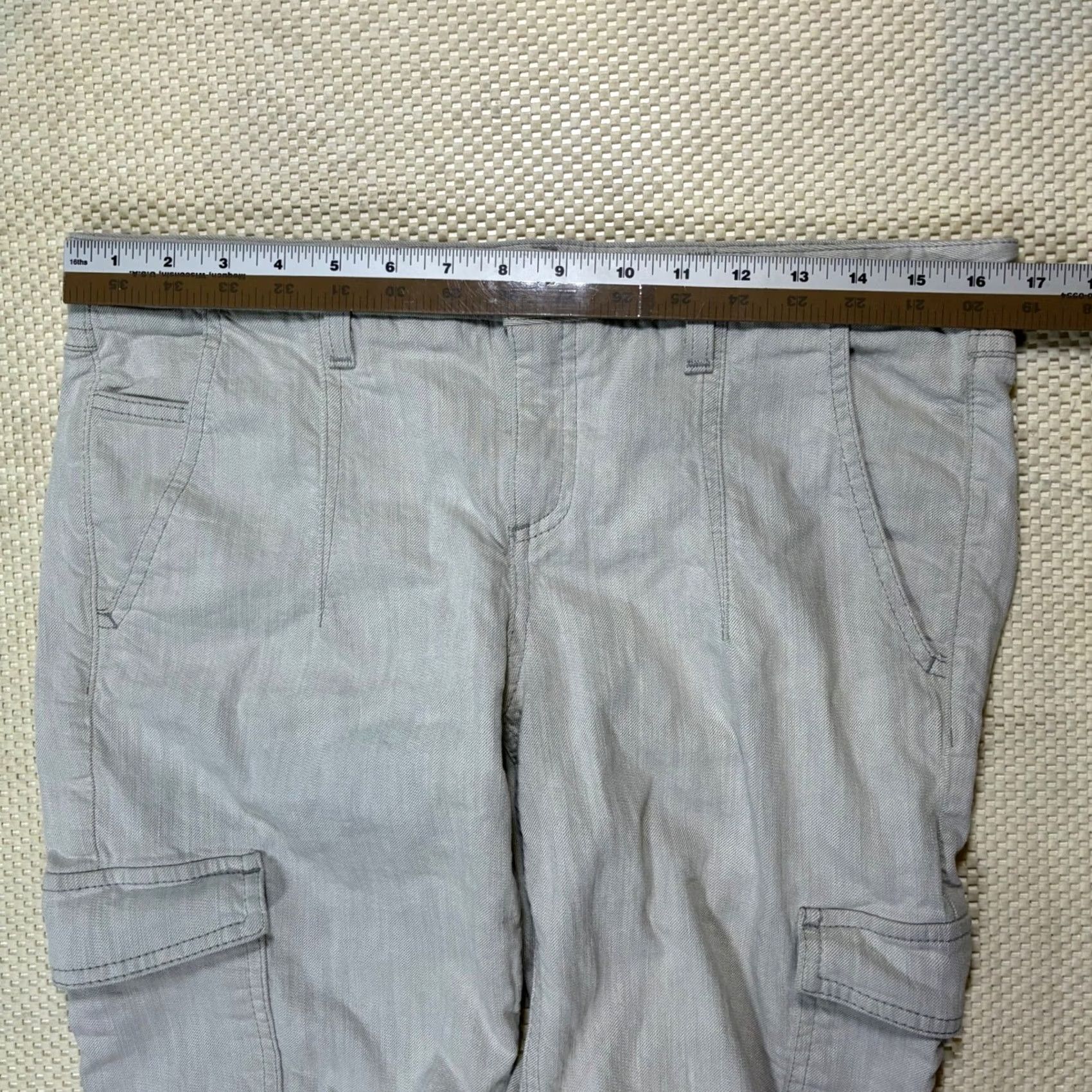 Theory Theory Women's Gray Cargo Pants Size 12 Straight Leg Cotton Blend Casual Pants Size 34" / US 12 / IT 48 - 7 Thumbnail