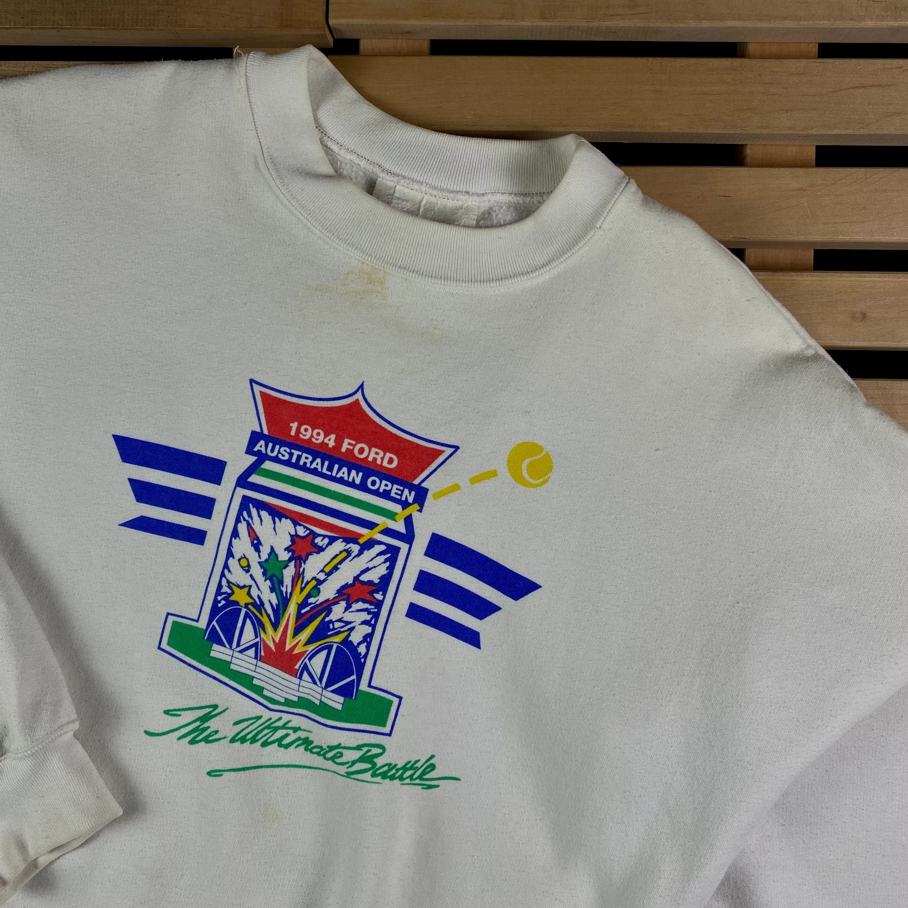 Vintage Mens Vintage Sweatshirt Australian Open 1994 Ford Size XL Size US XL / EU 56 / 4 - 2 Thumbnail