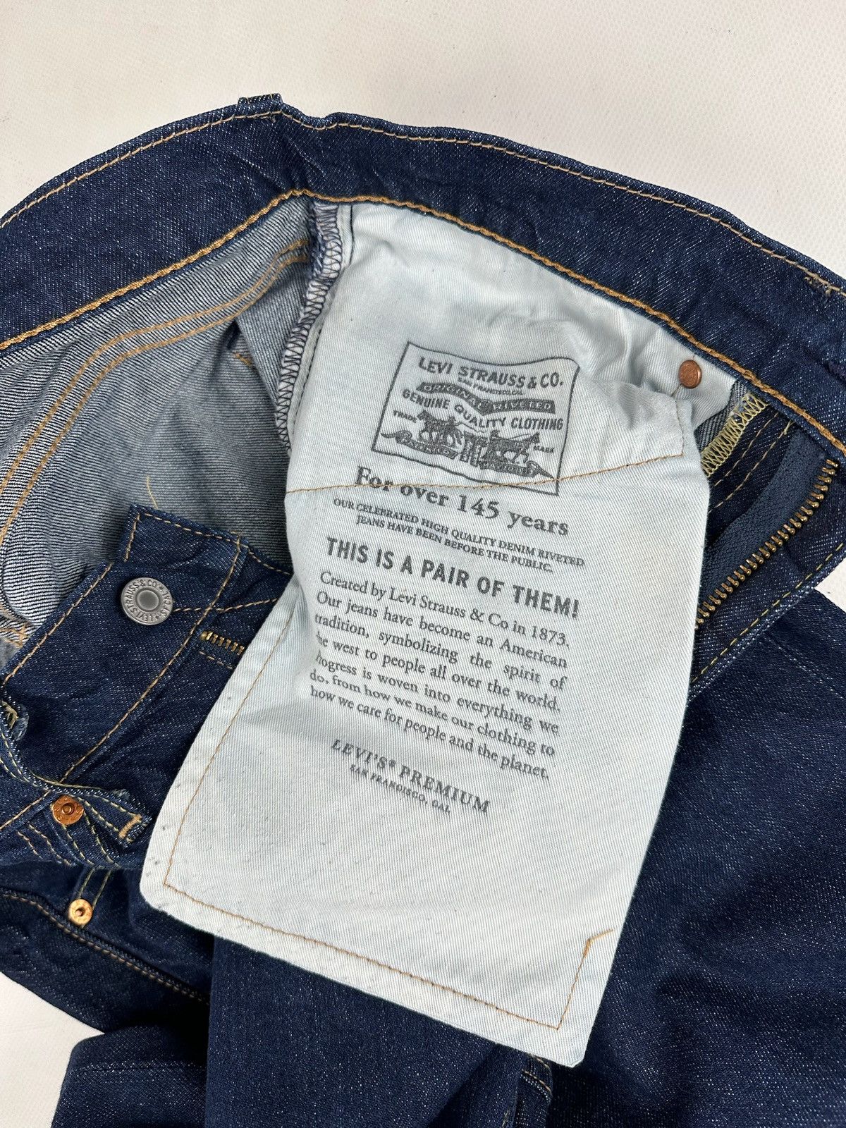 Levi's Vintage Clothing × Vintage Vintage Levi Big E Dark Denim Lot 510 Jeans premium Size US 31 - 7 Thumbnail