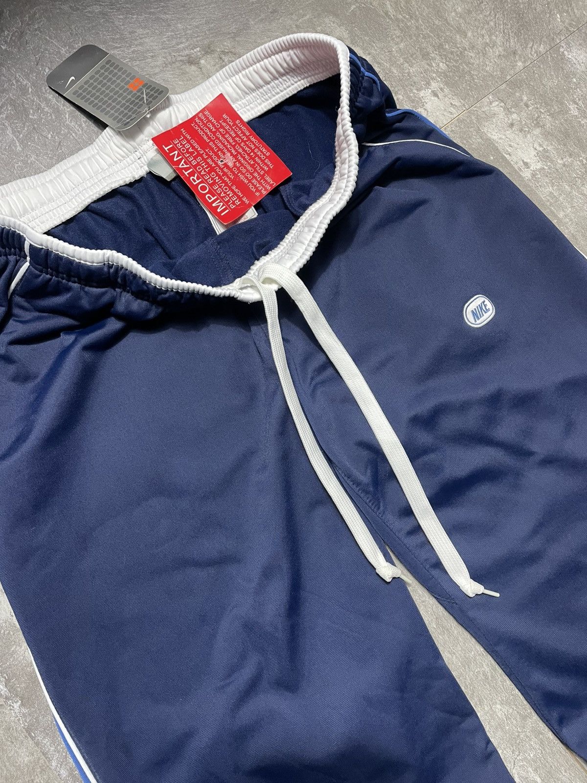 Nike NEW Nike Vintage Track Pants Blue Baggy Y2K Double Swoosh Size US 36 / EU 52 - 8 Thumbnail
