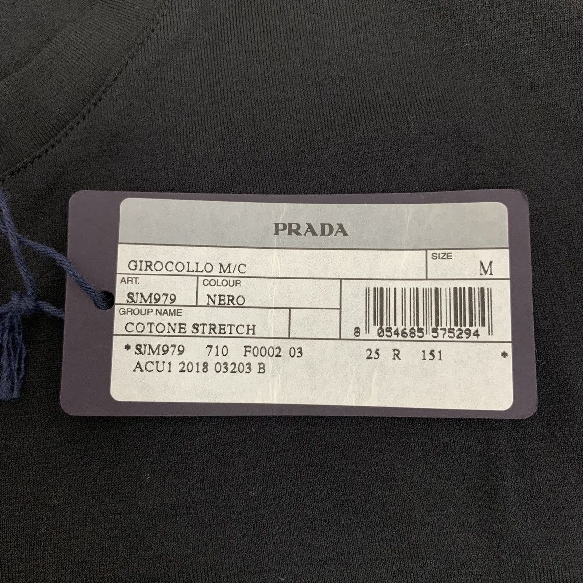 Prada Prada Short Sleeve T-shirt With Pocket Red Logo Tag K26WX Size US M / EU 48-50 / 2 - 8 Thumbnail