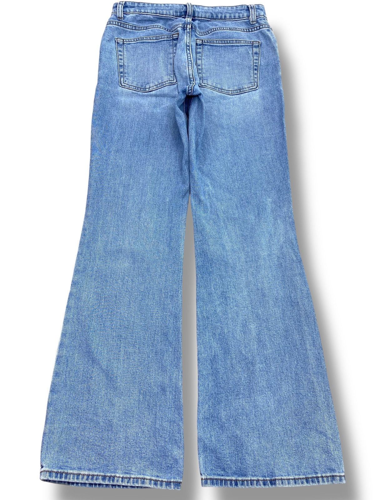 GU Gu Brand Faded Blue Wash Style Flare Jeans Size US 28 / EU 44 - 3 Thumbnail