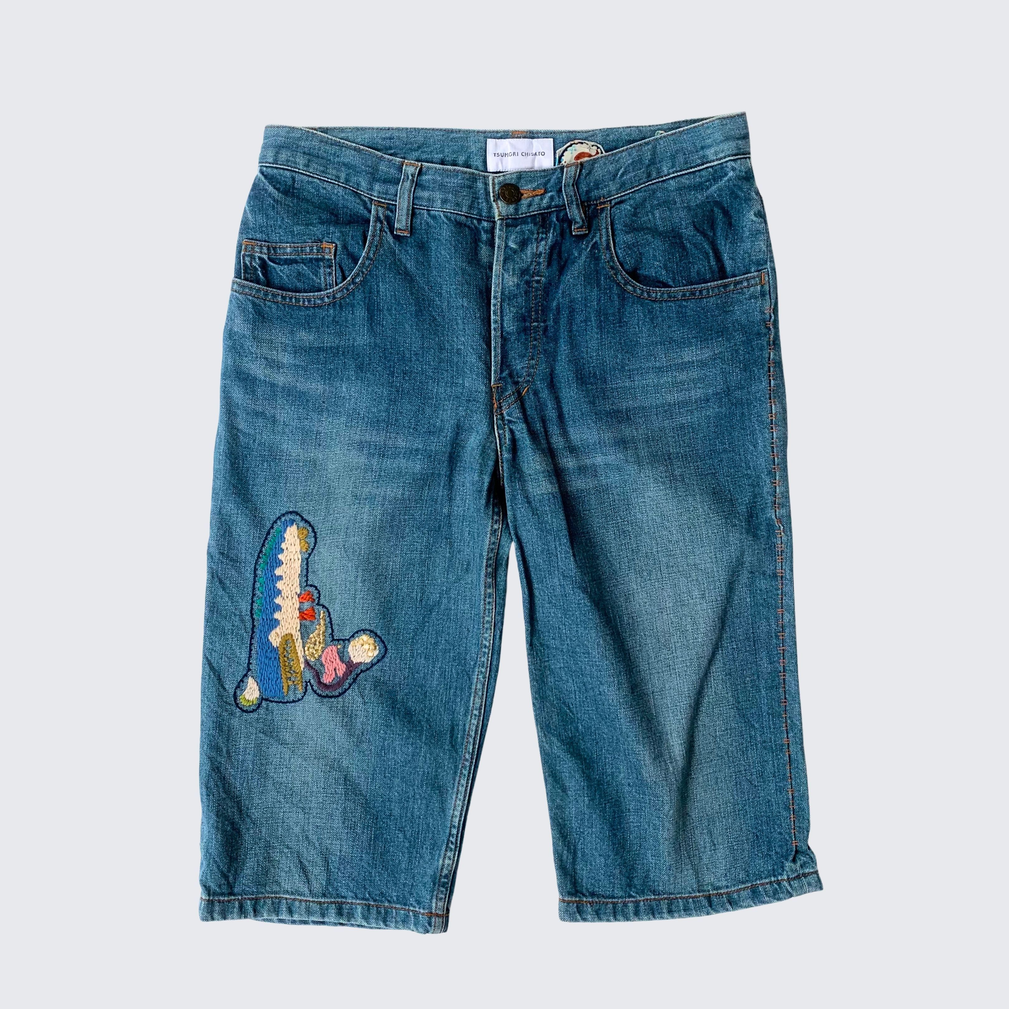 Tsumori Chisato Vintage Tsumori Chisato Issey Miyake Denim Shorts Size 27" / US 4 / IT 40 - 1 Thumbnail