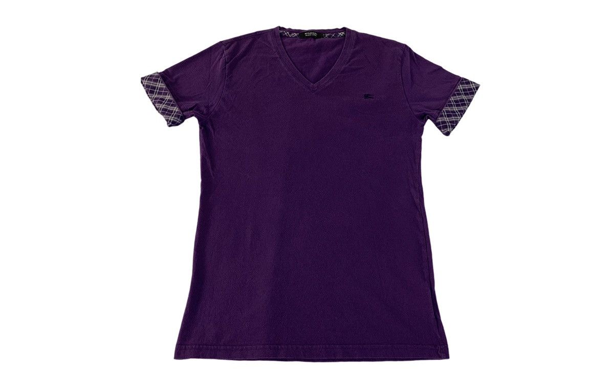 Burberry Burberry Black Label Nova Checked V Neck Printed Tee Size S / US 4 / IT 40 - 1 Thumbnail