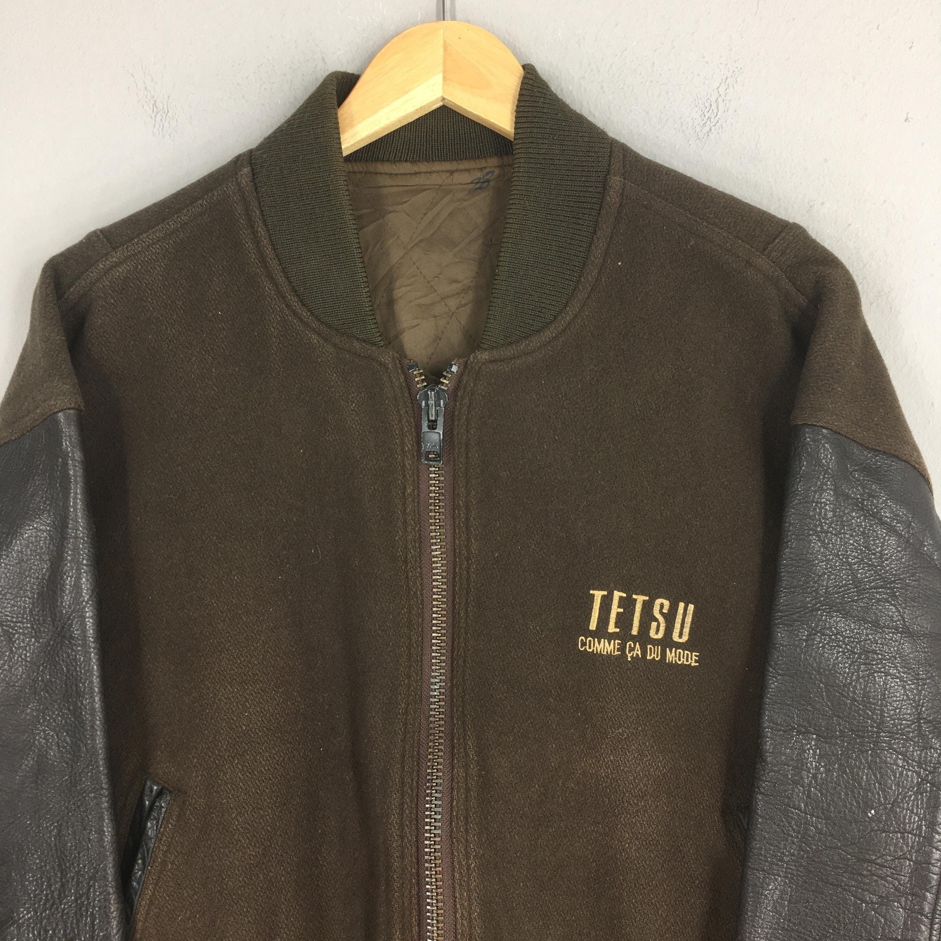 Japanese Brand Vintage 80s Tetsu Comme Ca Du Mode Wool Varsity Jacket Large Size US L / EU 52-54 / 3 - 2 Thumbnail