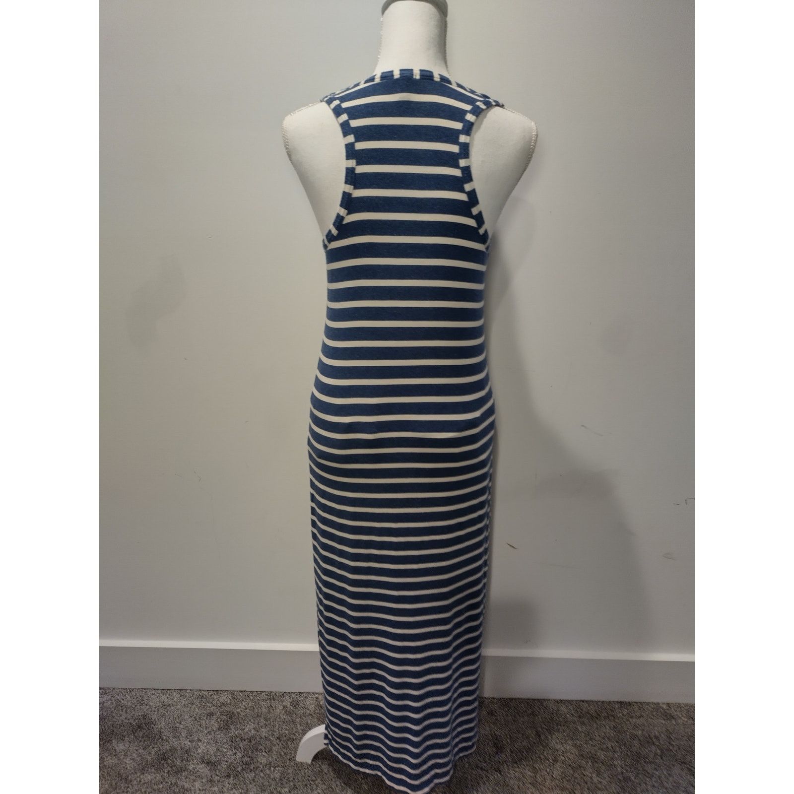 J.Crew J. Crew Women Maxi Dress Sleeveless Scoop Neck Blue White Size XS / US 0-2 / IT 36-38 - 2 Thumbnail