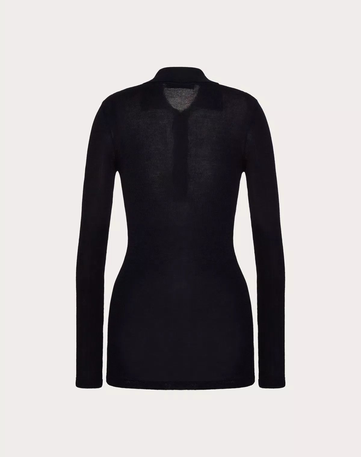 Valentino o1s1wg110426 Silk Cashmere Jumper in Navy Size XS / US 0-2 / IT 36-38 - 2 Thumbnail