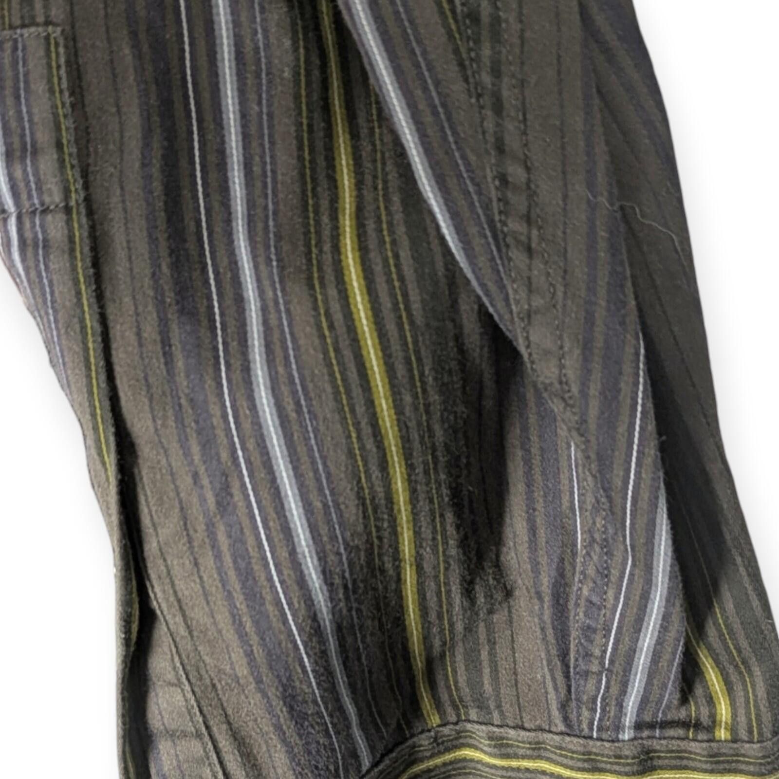 Calvin Klein Calvin Klein Men's L Modern Fit Brown Gold Striped Shirt Size US L / EU 52-54 / 3 - 5 Thumbnail