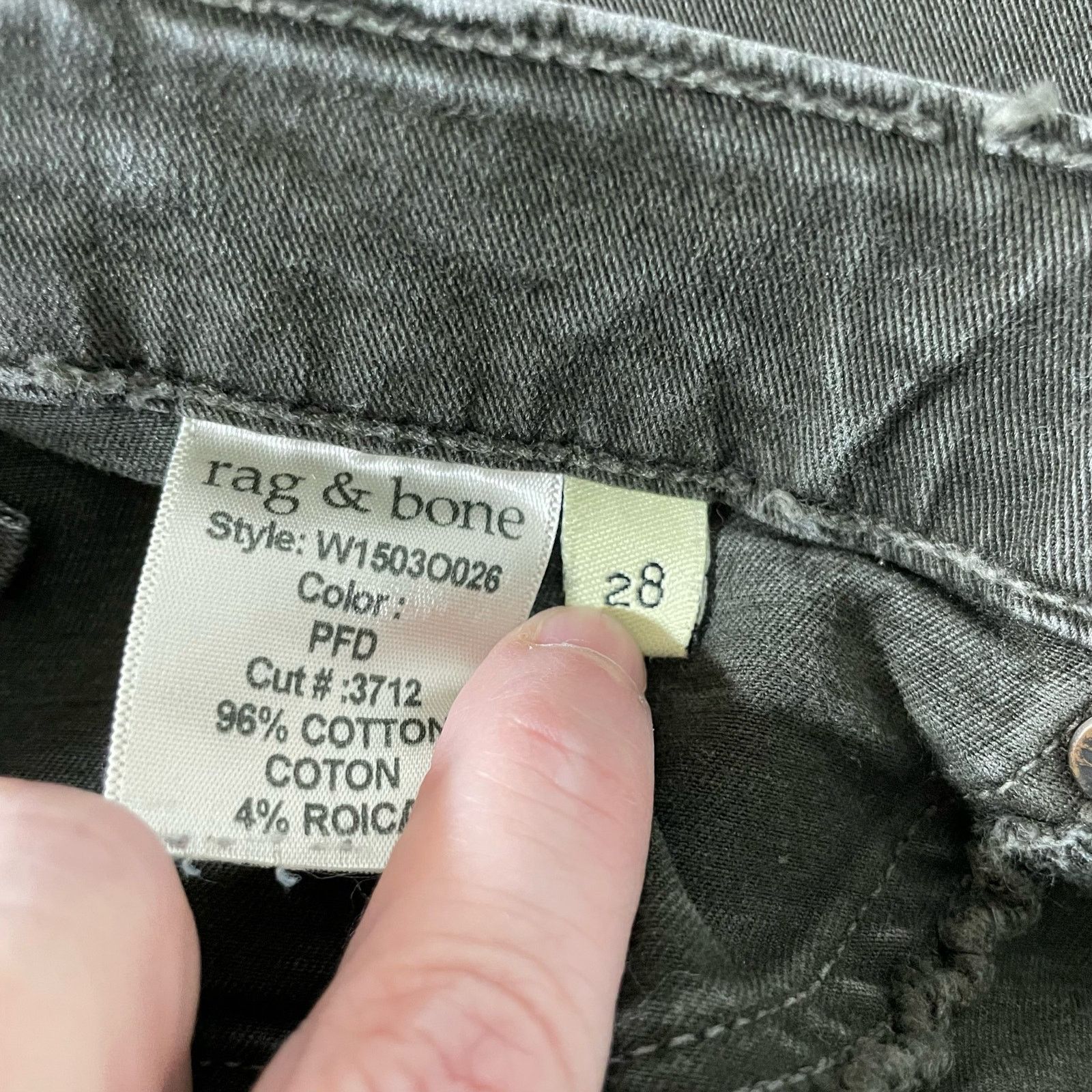 Rag & Bone Rag & Bone Jean Hunter Green/Black Legging Jeans - Size 28 Size 28" / US 6 / IT 42 - 6 Thumbnail