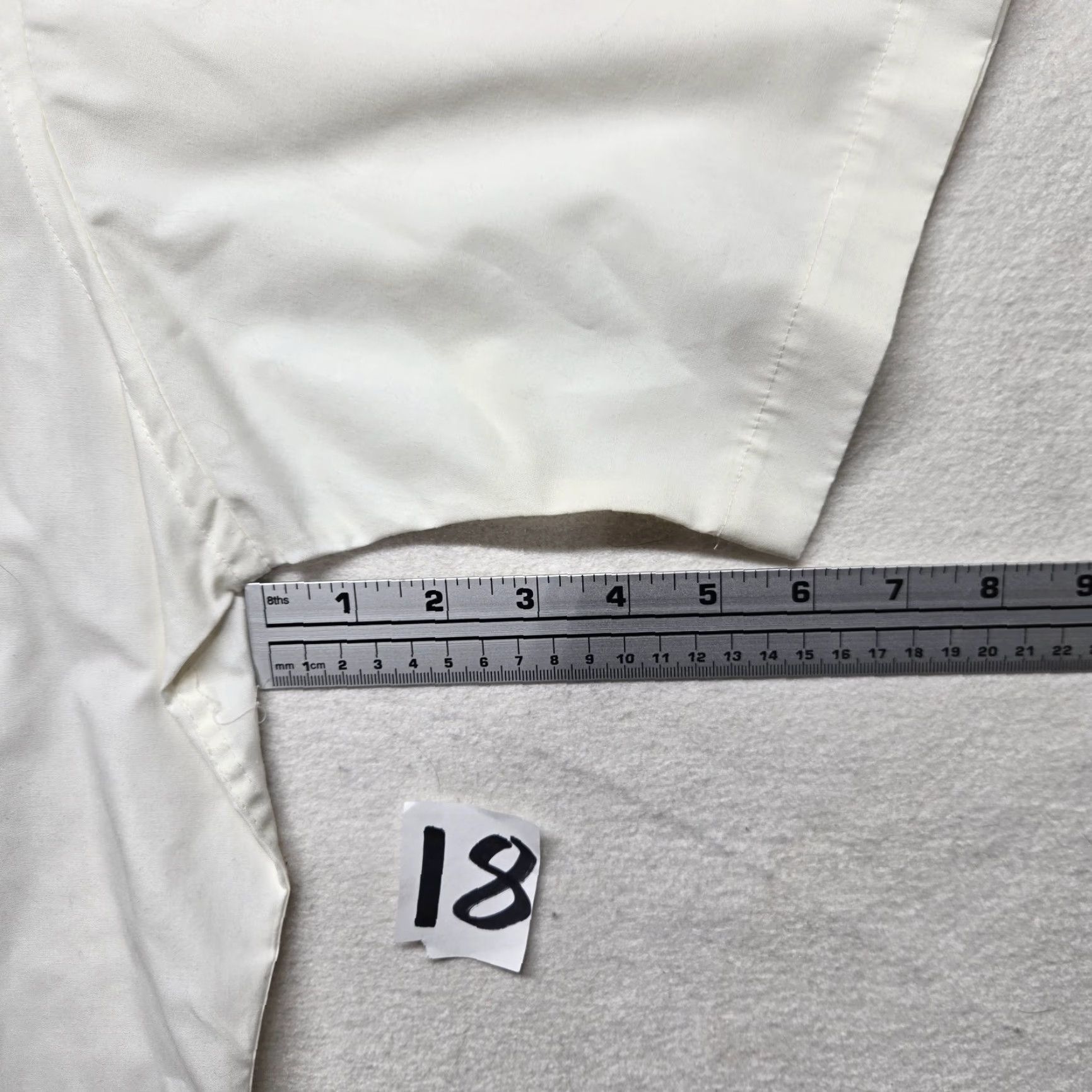 Vintage David Taylor Shirt Dress Shirt Men's 17 White Short Sleeve Button Up Collared Solid Vintage No Size 46R - 5 Thumbnail