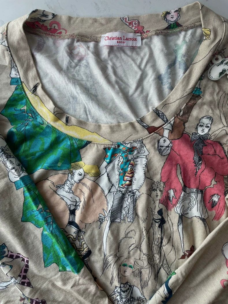 Christian Lacroix Christian Lacroix Retro flapper long T-shirt 2504-Nextarrow Size S / US 4 / IT 40 - 7 Thumbnail