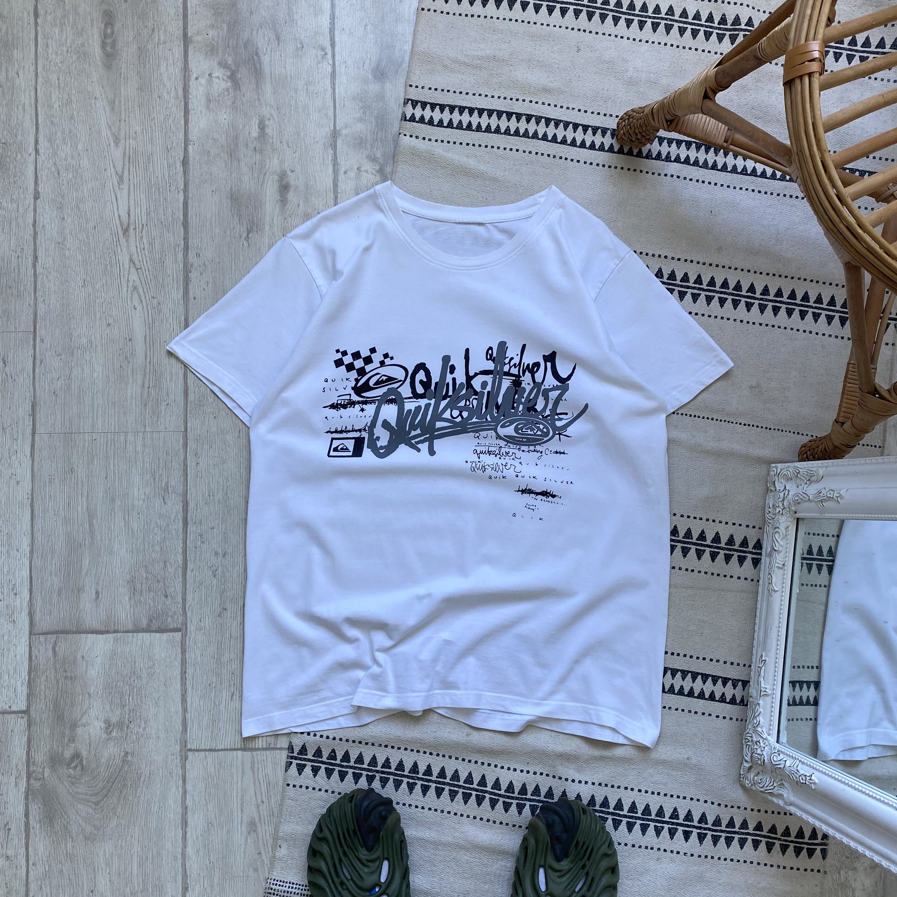 Quiksilver 🏄🏻‍♂️Vintage 90s QUIKSILVER Tee Y2K oneill billabong fubu Size US M / EU 48-50 / 2 - 1 Thumbnail