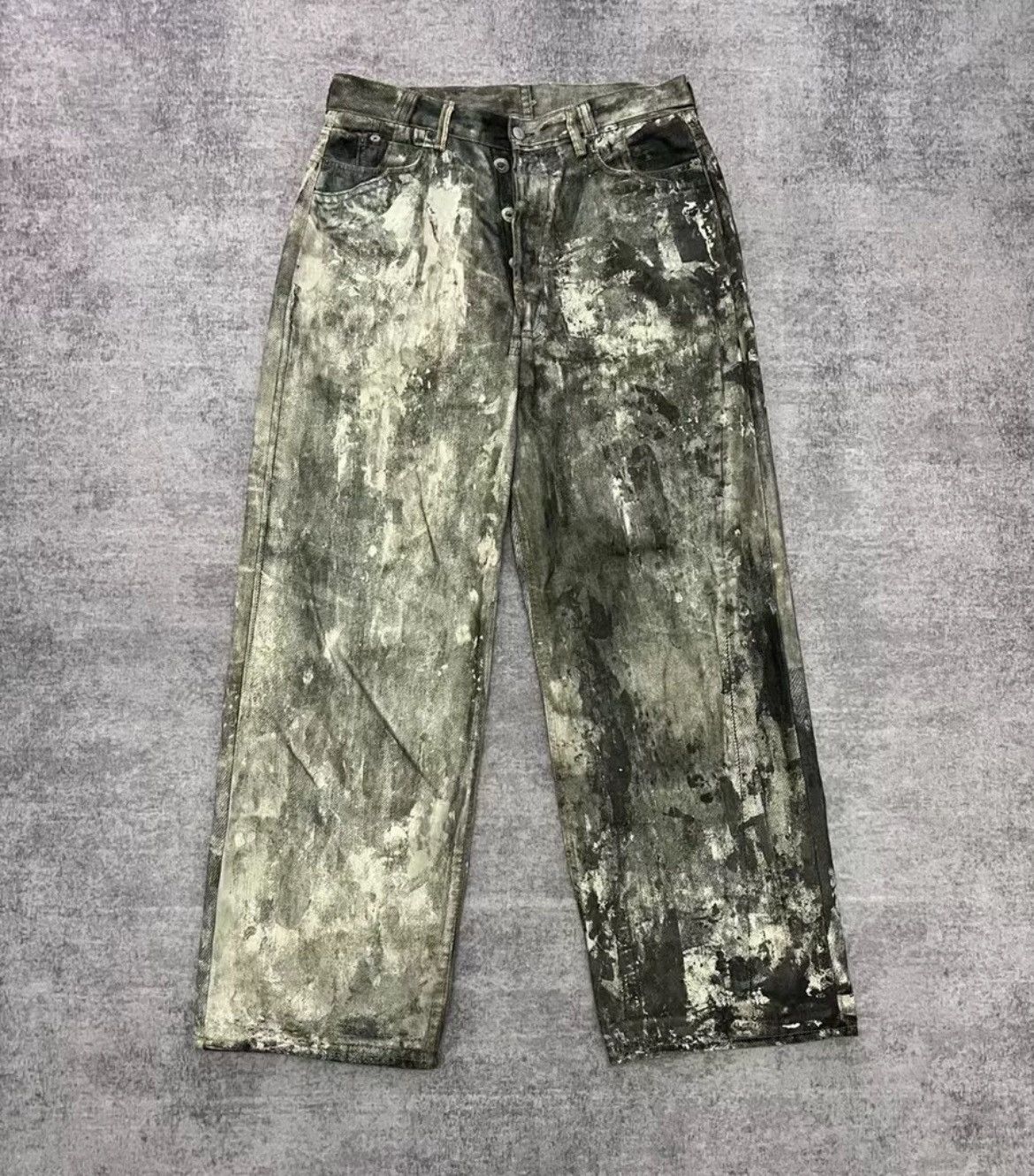 Acne Studios Acne studios splash-ink printing jeans 2408 Acne Studios Acne studios splash-ink printing jeans 2408