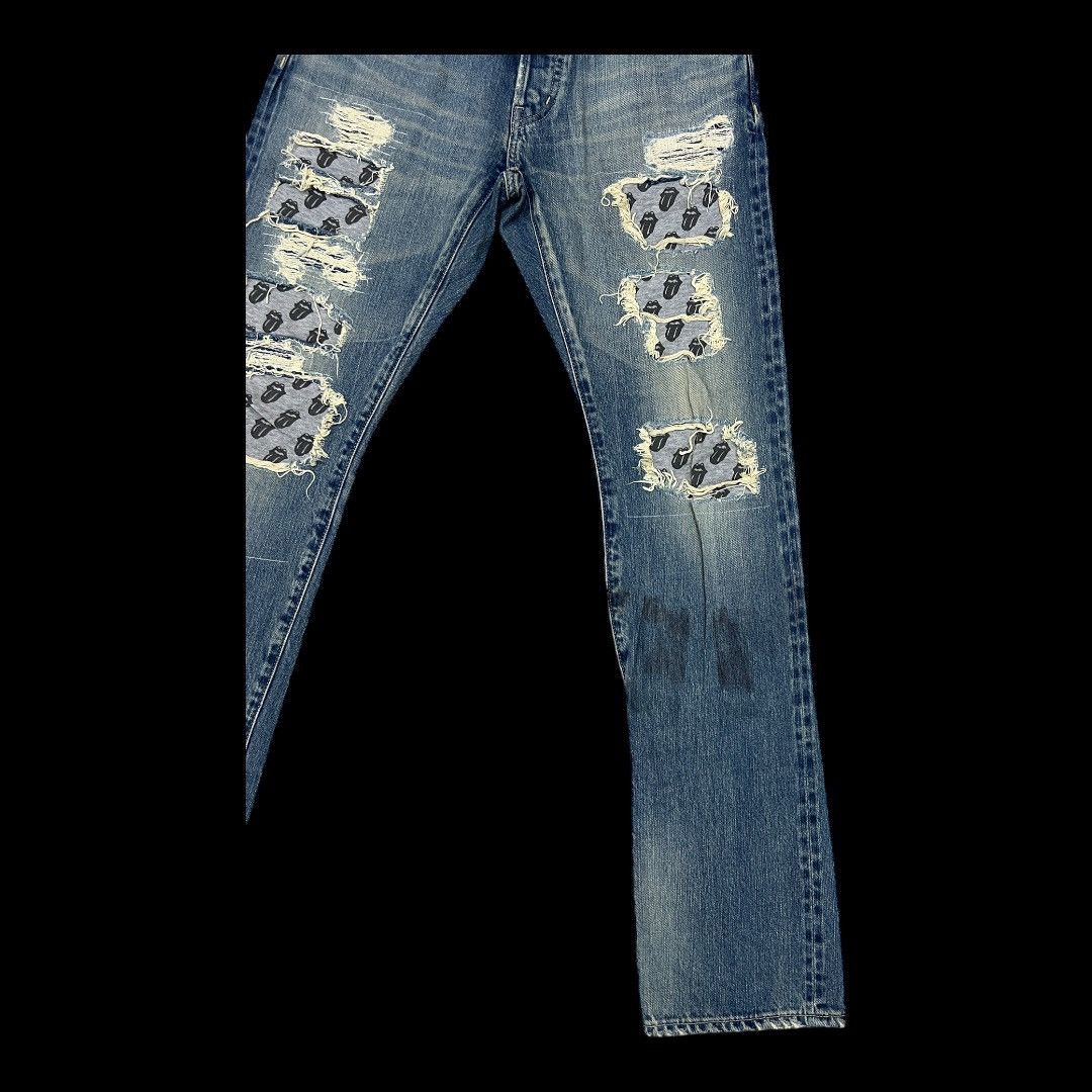 Hysteric Glamour × The Rolling Stones HYSTERIC GLAMOUR X THE ROLLING STONES DISTRESSED DENIM Size US 32 / EU 48 - 6 Thumbnail