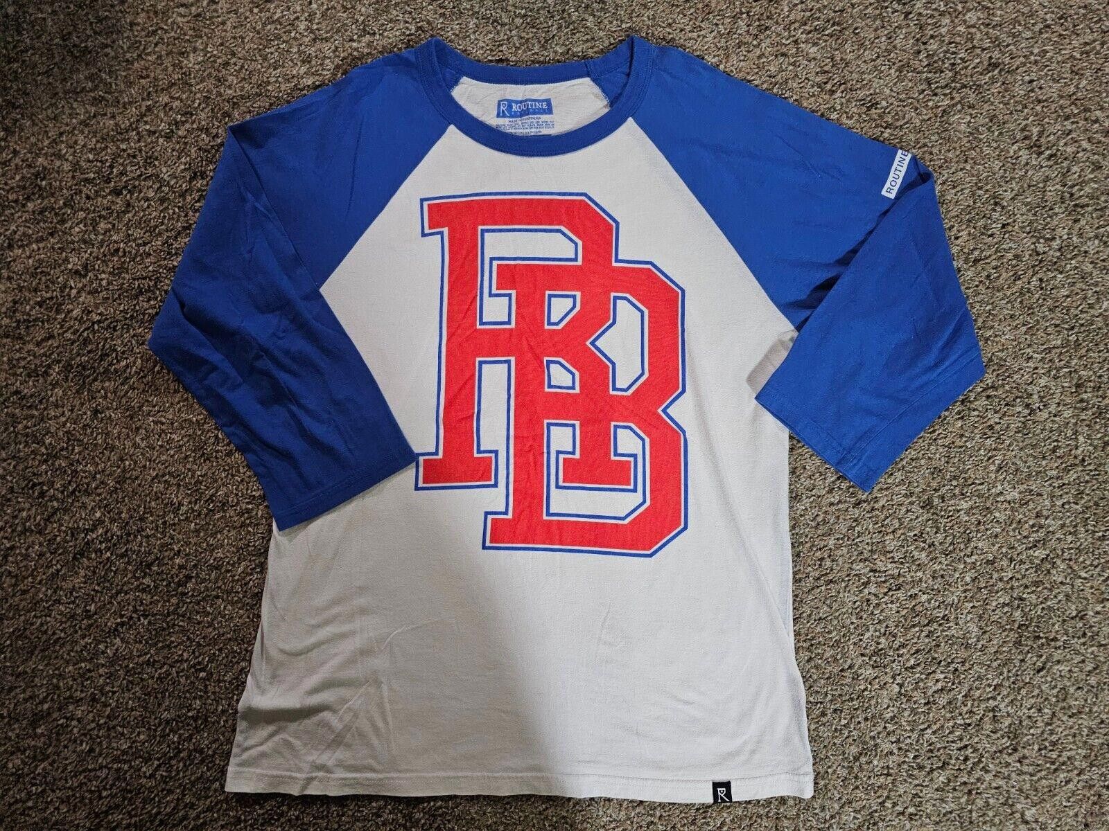 Designer Routine Baseball RB 3/4 Sleeve T-Shirt Blue Mens Large Size US L / EU 52-54 / 3 - 1 Thumbnail