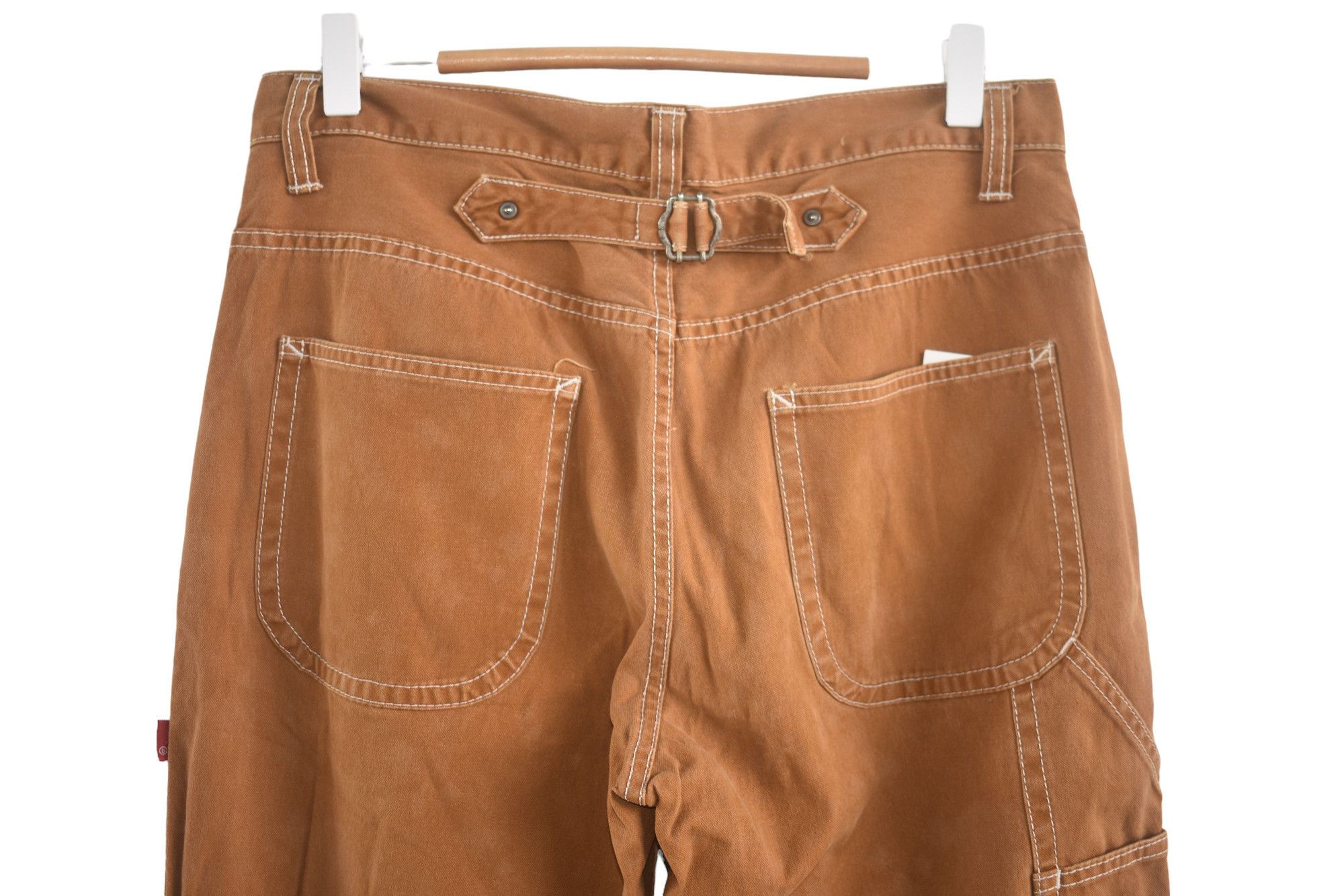 Japanese Brand × Jean × Vintage Wide Leg 🔥Vintage Brown Carpenter Like Carhartt W32 Size US 32 / EU 48 - 6 Thumbnail